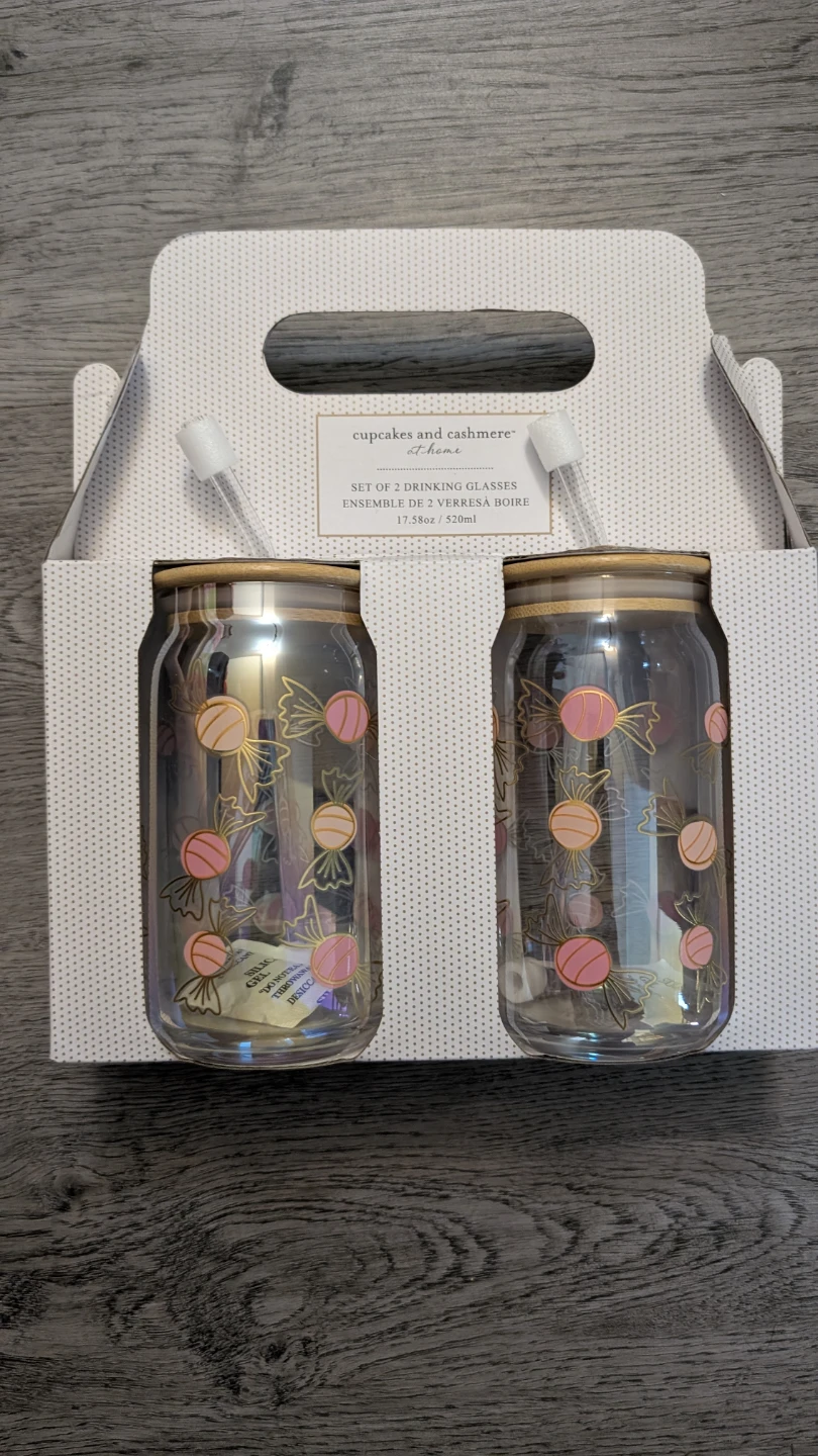 Cupcakes and Cashmere Set of 2 Drinking Glasses