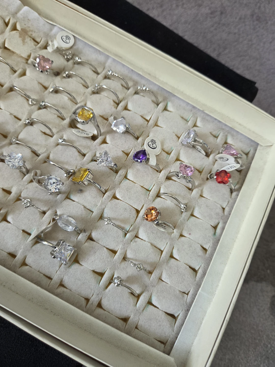 Assorted Gemstone Rings in Display Box - photo 2