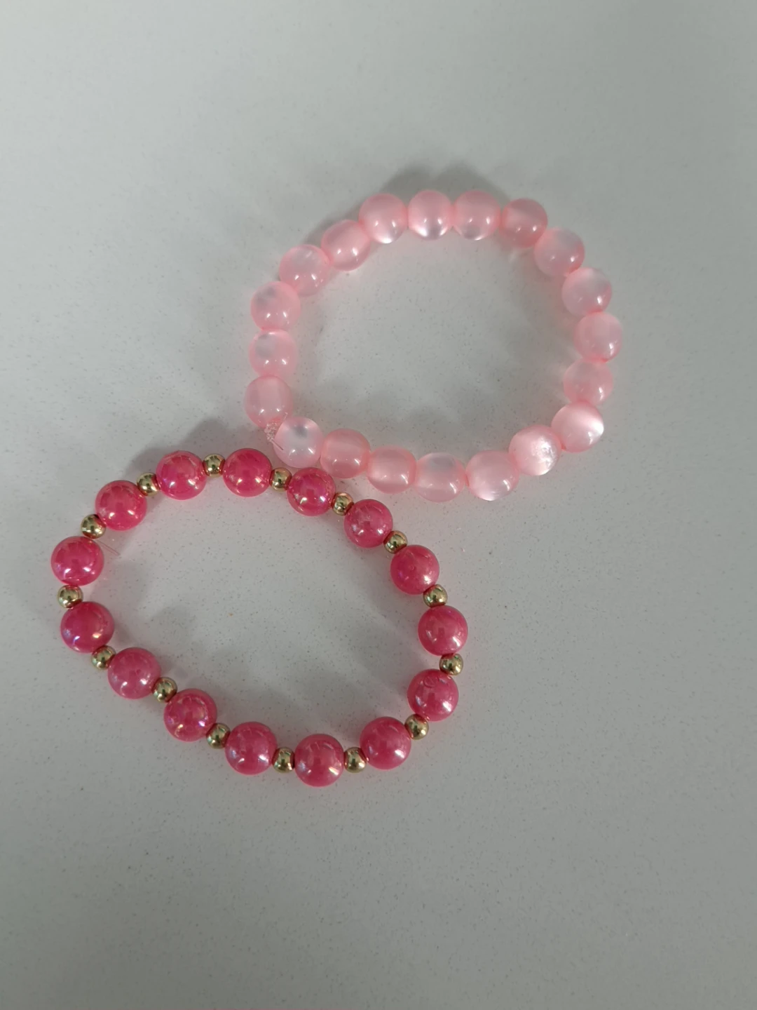Set of 3 Pink Beaded Bracelets - photo 3