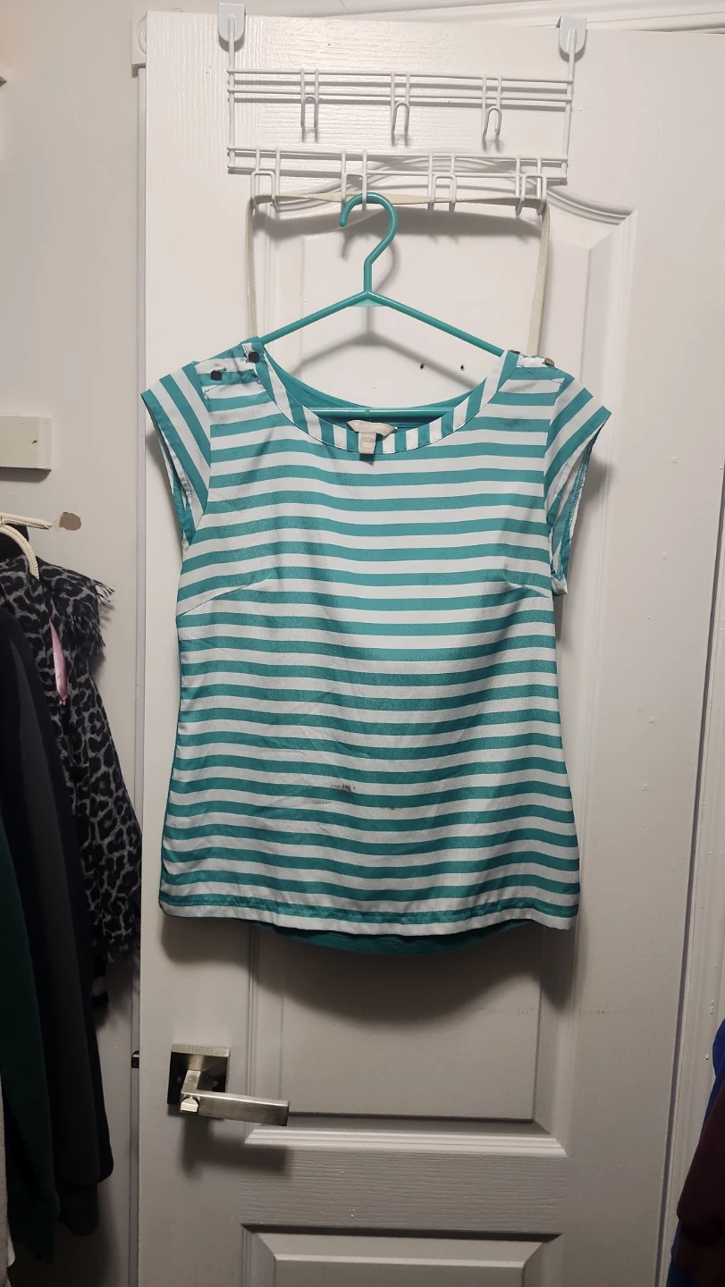 Banana Republic Striped Cap Sleeve Top - Medium - photo 3