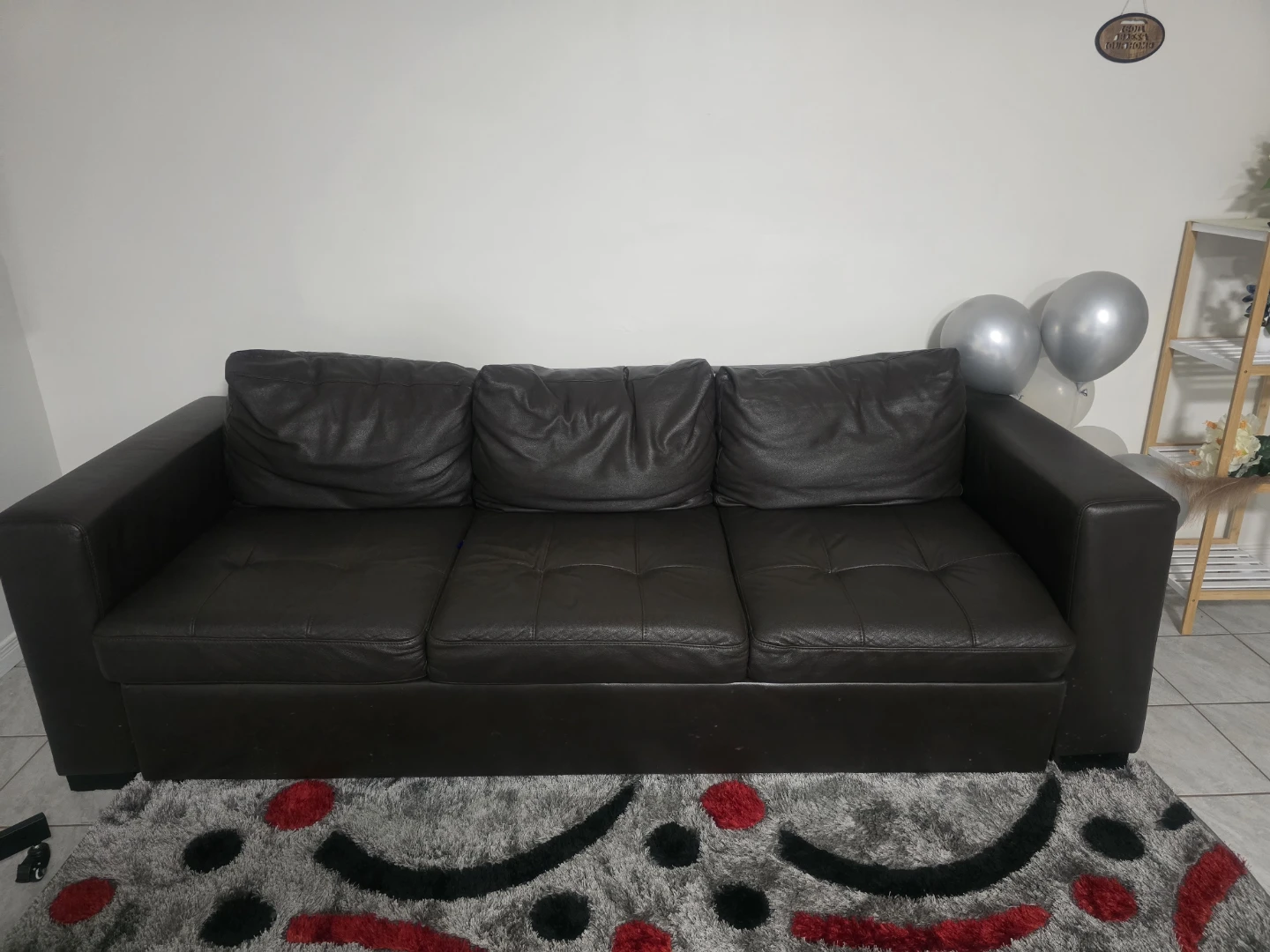 Brown Faux Leather bed Sofa - photo 3