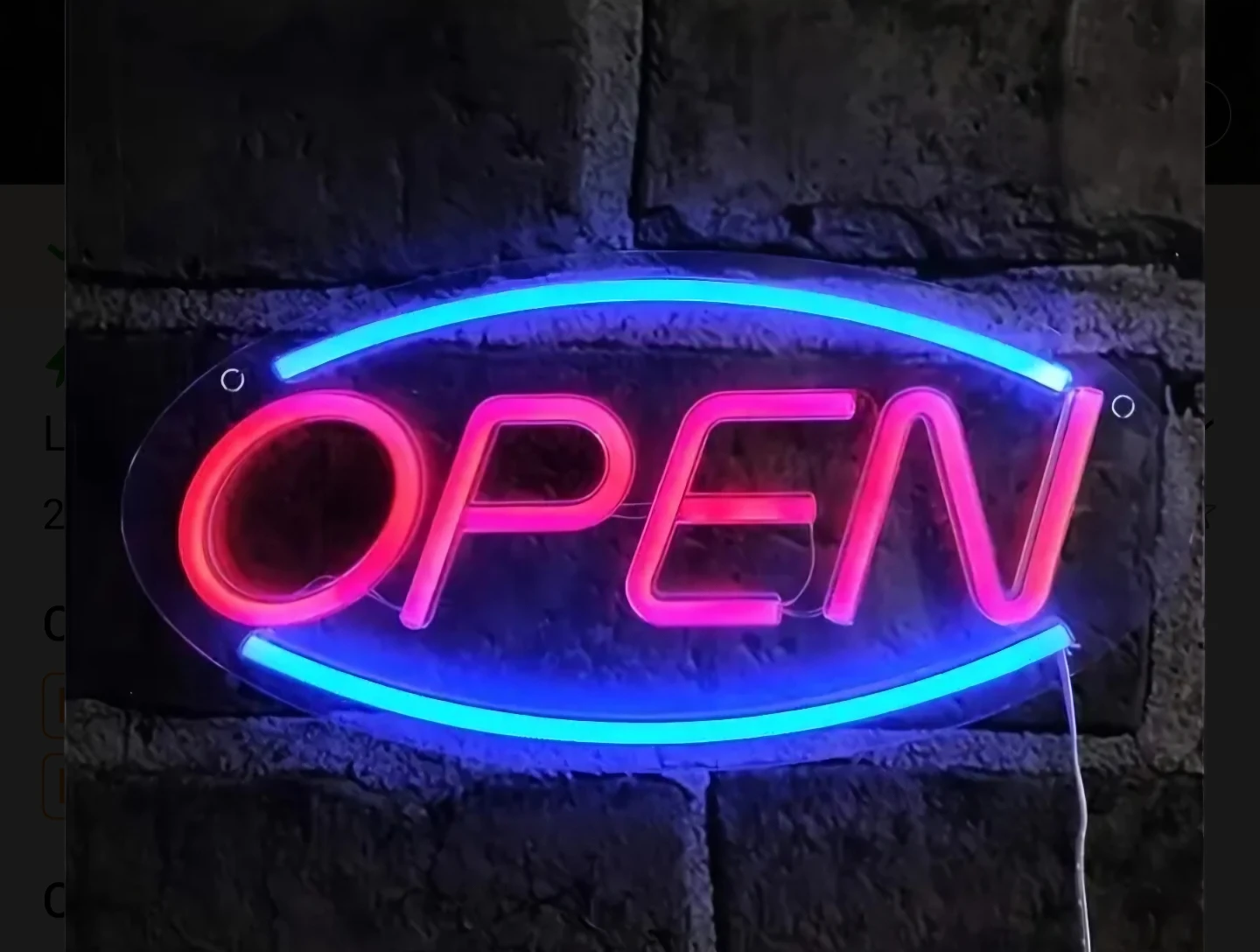Neon Open Sign