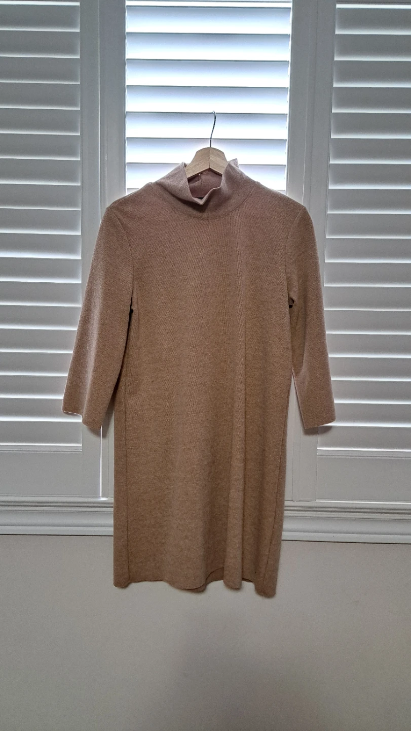 ZARA Beige Turtleneck Dress Size S - photo 2