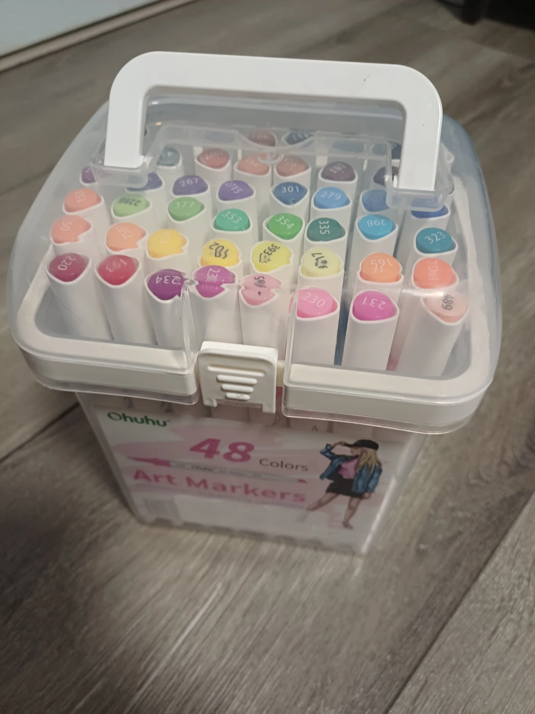 Ohuhu 48 Colors Art Markers Double-Tipped Alcohol Markers