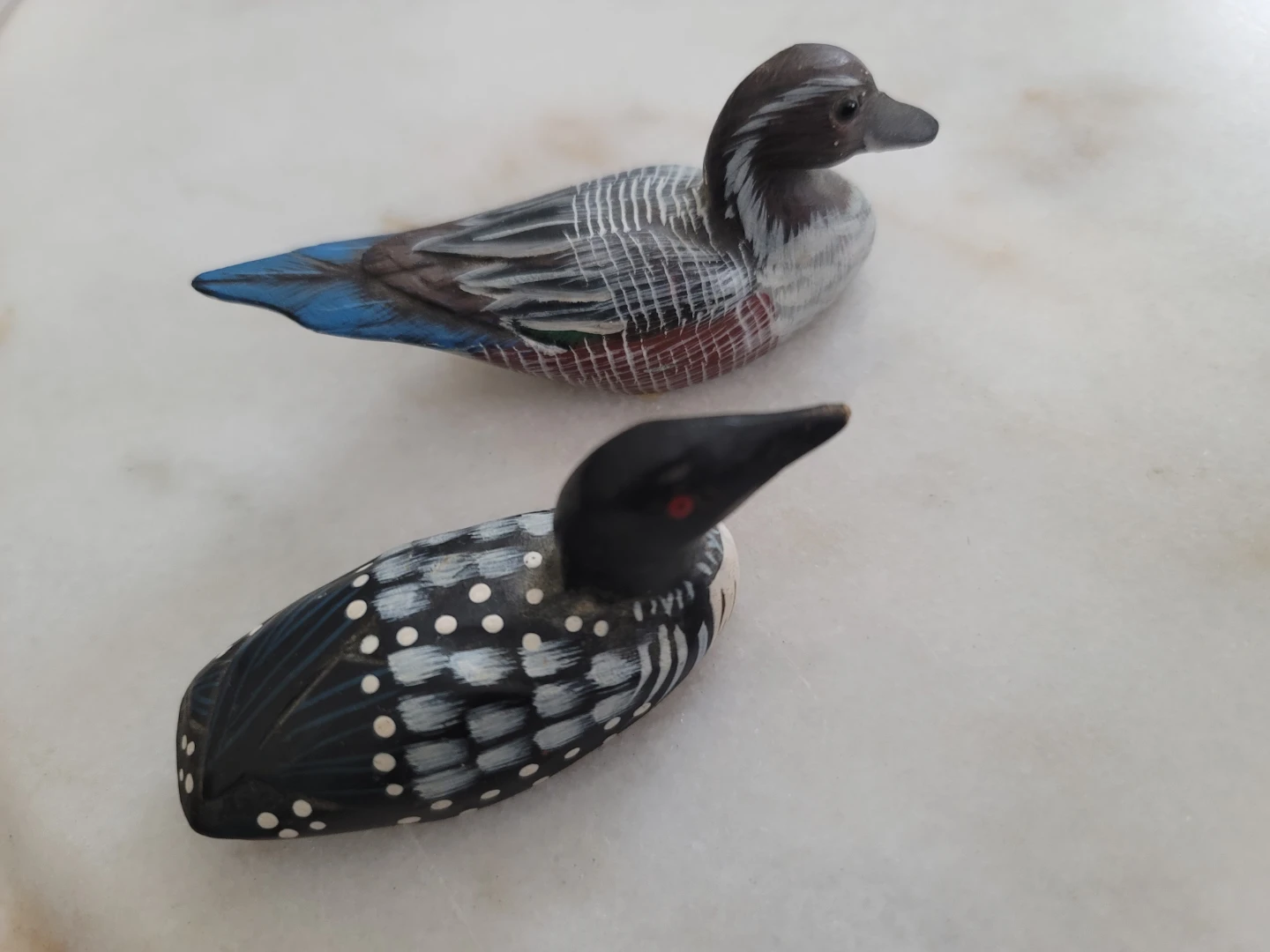 Hand-Painted Wooden Duck Figurines - photo 2