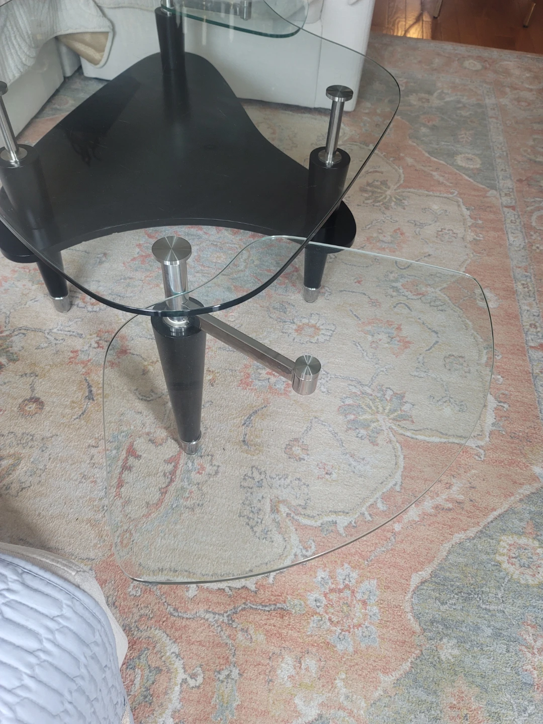 Modern Glass and Black Coffee Table - photo 3