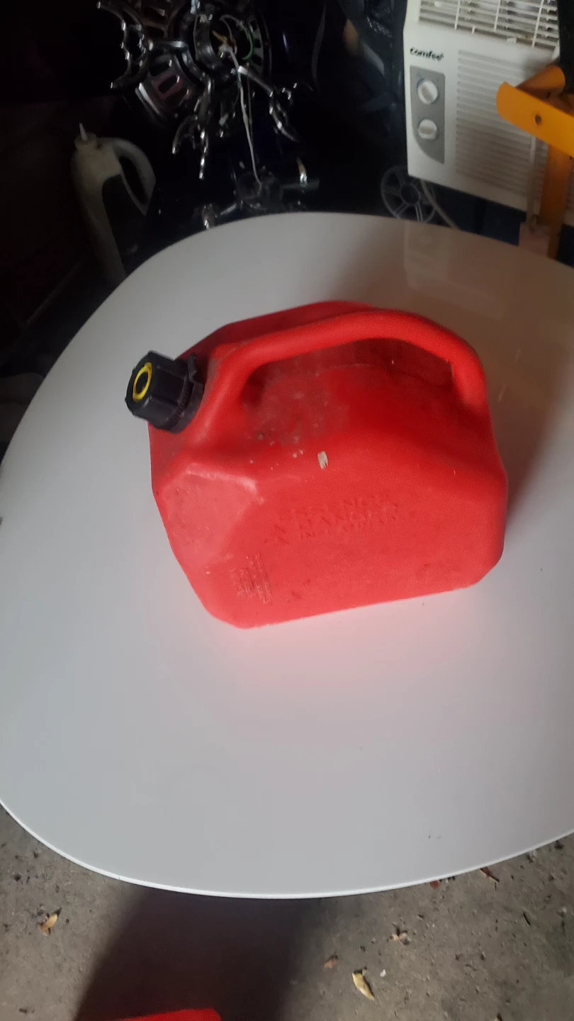 Red Plastic Gas Can