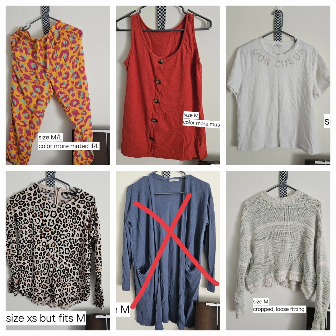 Closet clean out sizes M to L