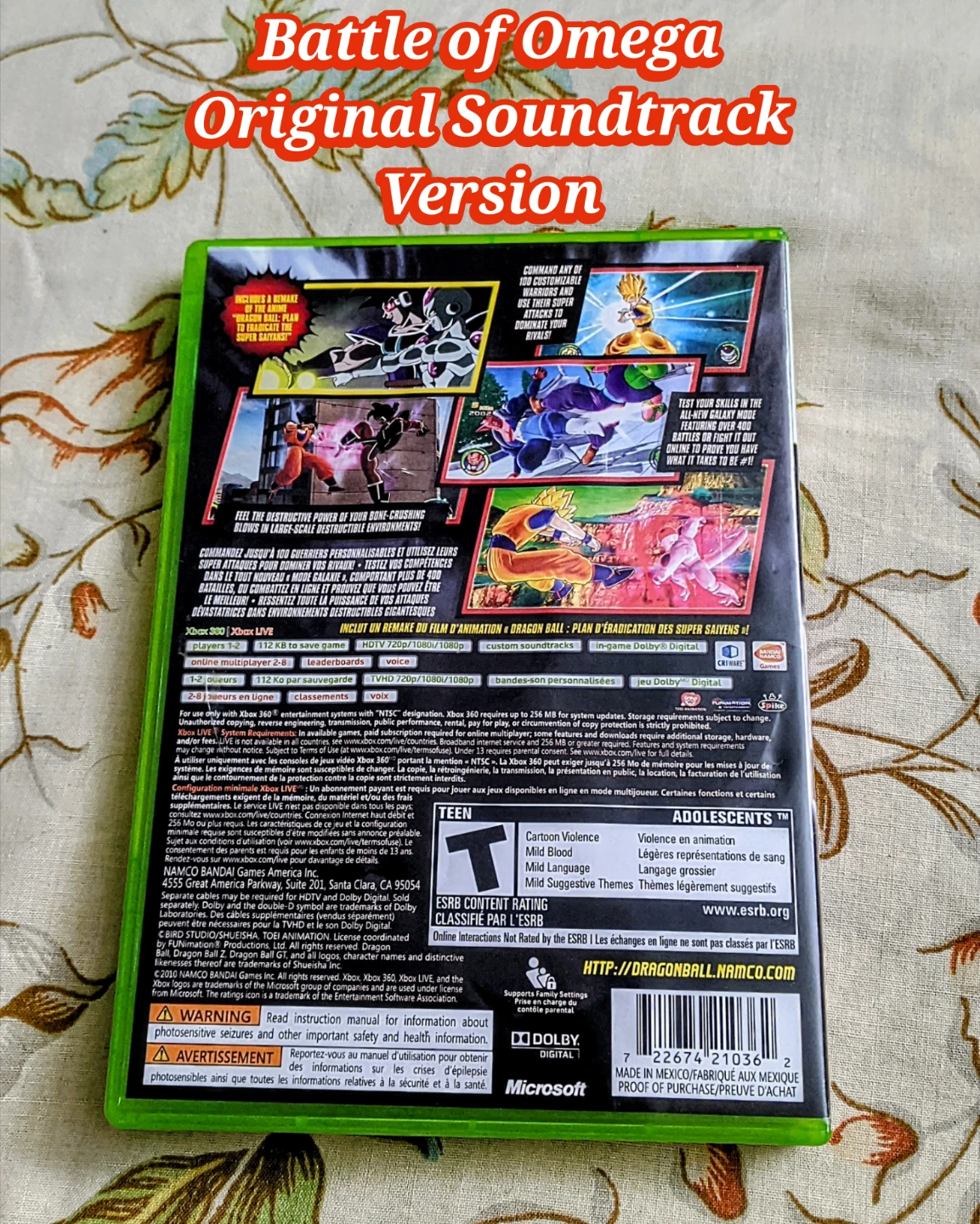 Rare CIB DBZ Raging Blast 2 Xbox 360 Battle of Omega version - photo 3