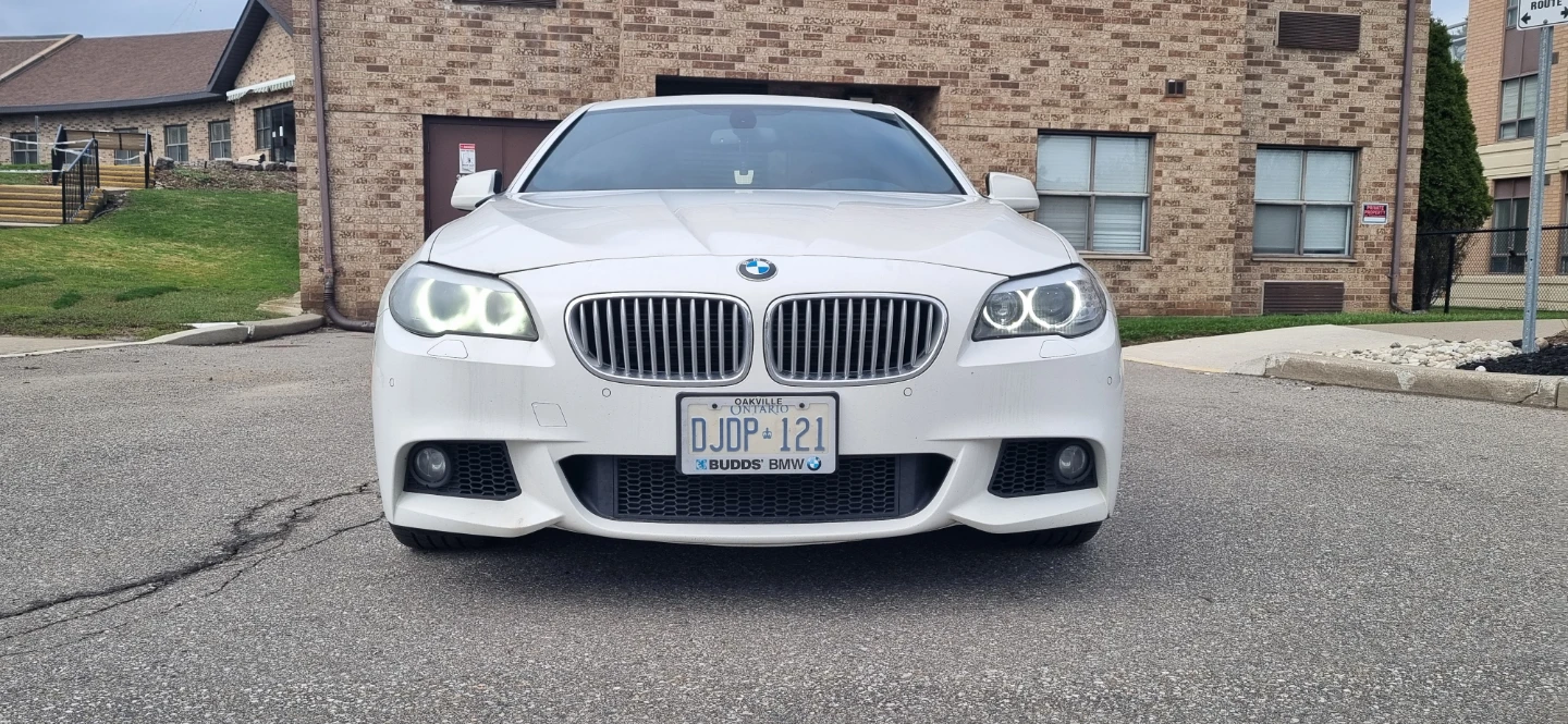 White BMW 5 Series Sedan