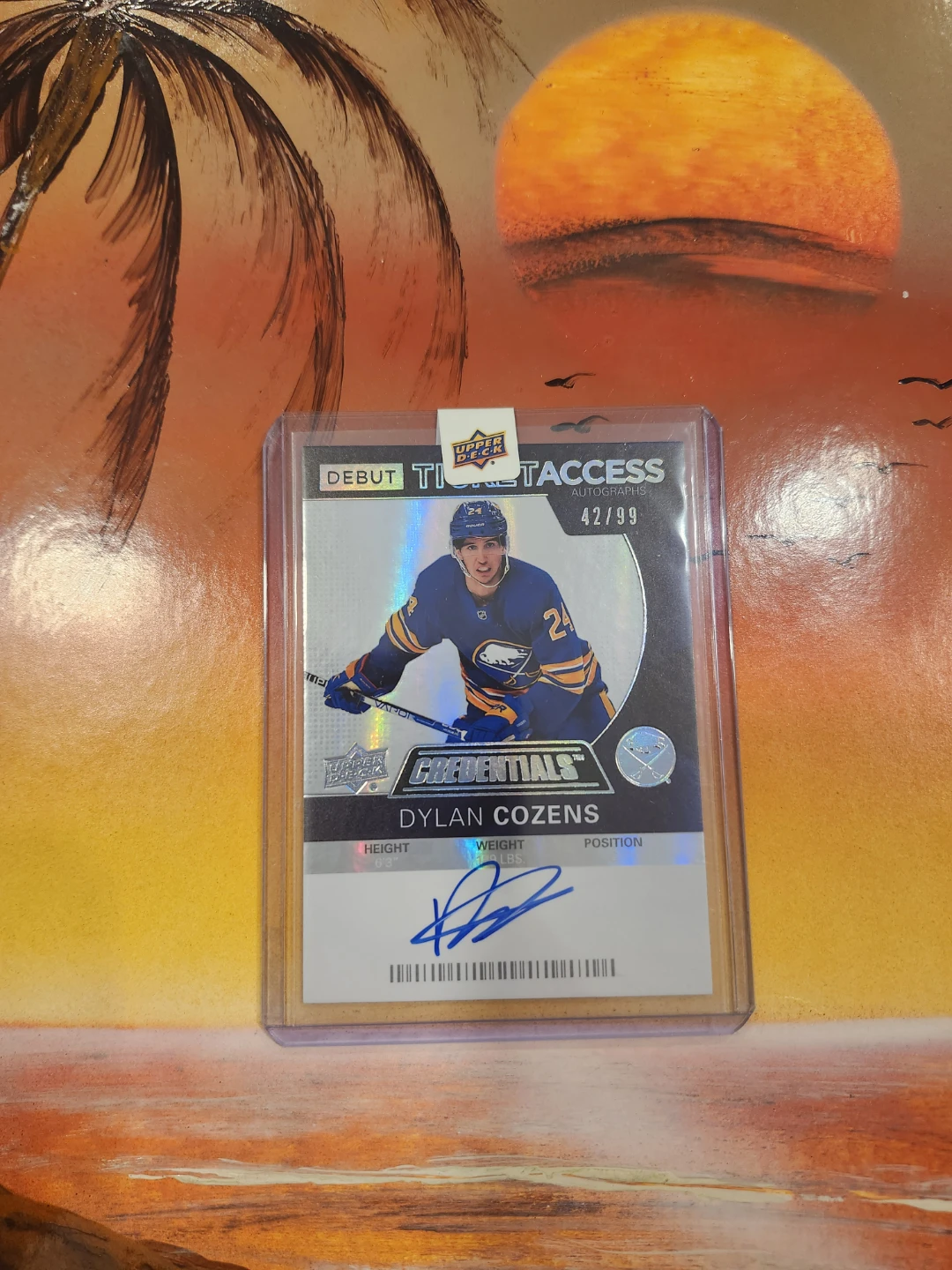 2020-21 Upper Deck Dylan Cozens Credentials