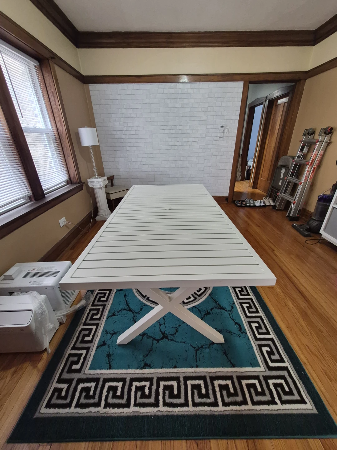 Seabury 6 person White Slat Outdoor Dining Table - photo 2