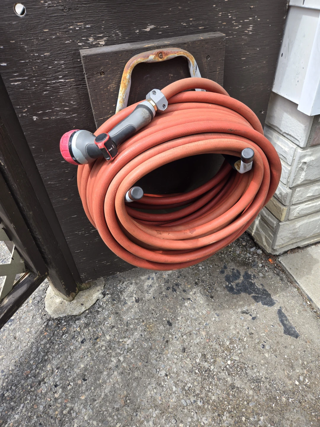 Orange Garden Hose with Spray Nozzle - photo 2
