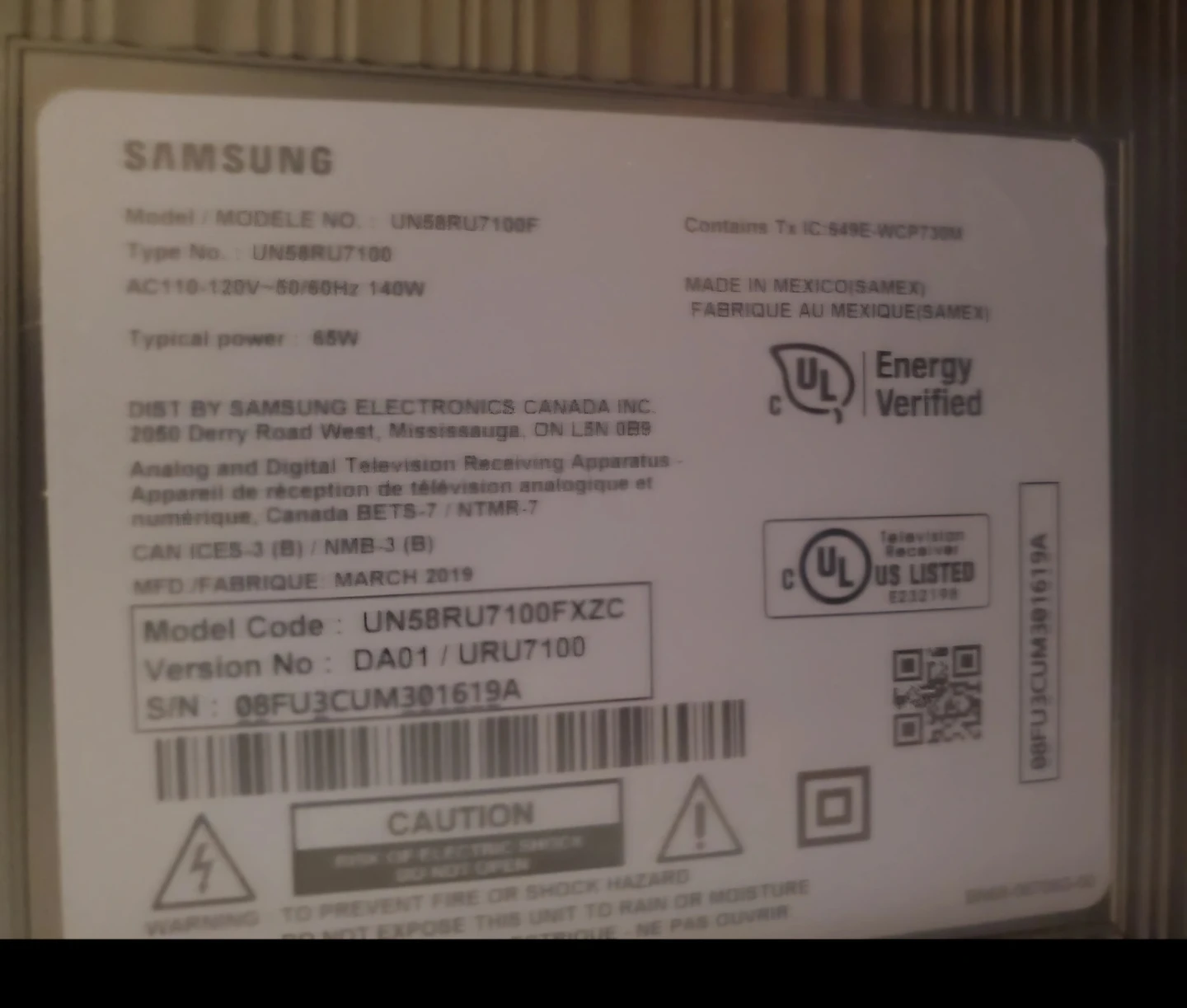 Samsung 58" UN58RU7100FXZC 4K UHD HDR Smart TV - photo 2