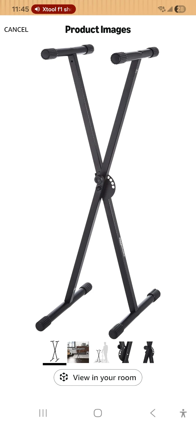 Amazon Basics Adjustable Keyboard and Piano Stand - X Style