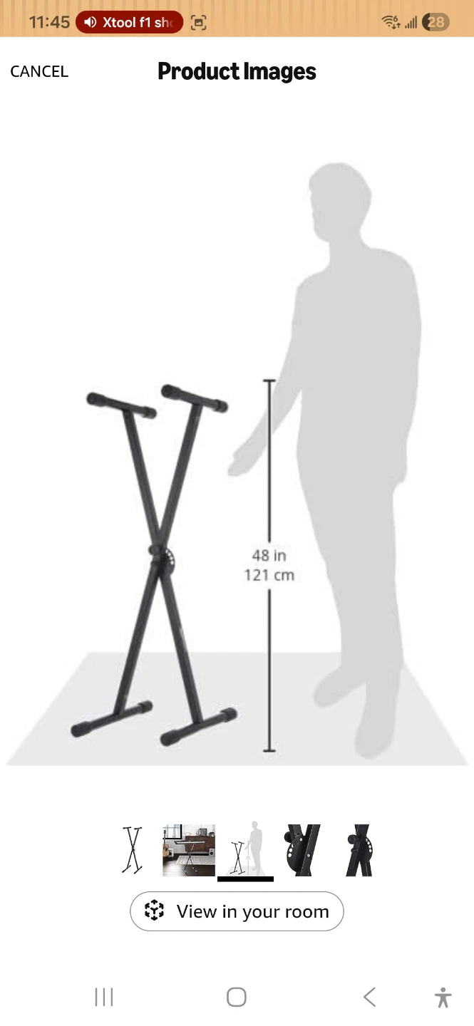 Amazon Basics Adjustable Keyboard and Piano Stand - X Style - photo 2