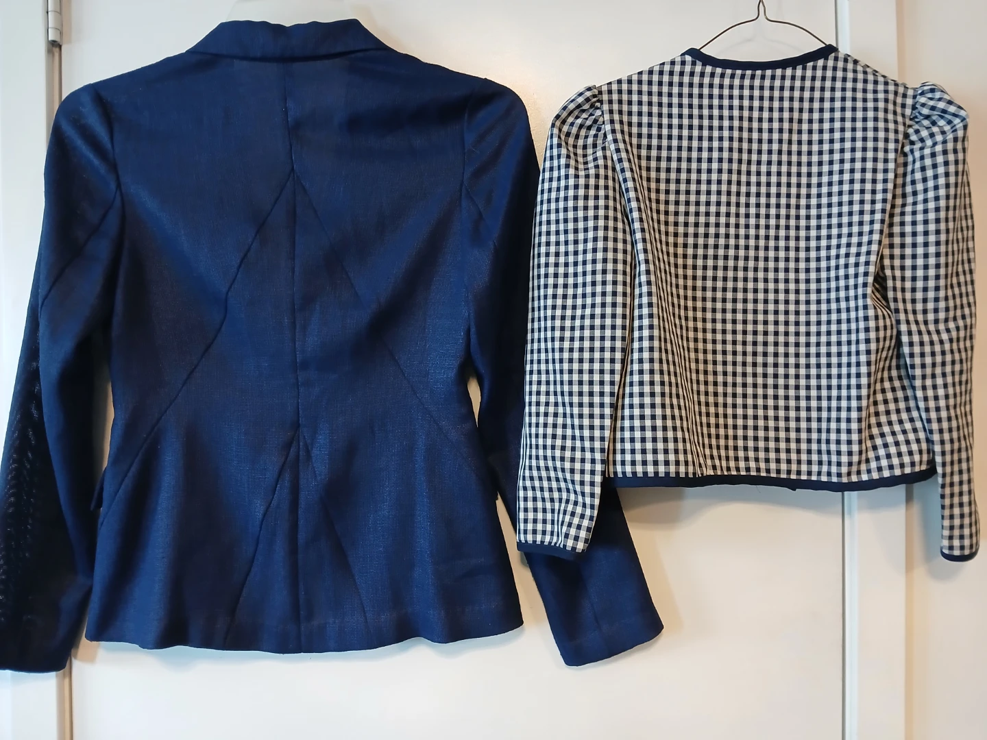 Two Women's Blazers: blue and gingham. $10 EACH. - photo 2