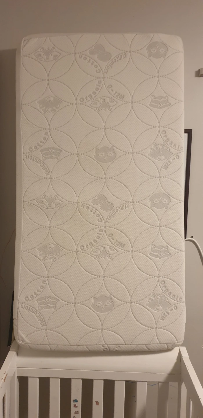 White Baby Crib with Mattress🌱 - photo 2