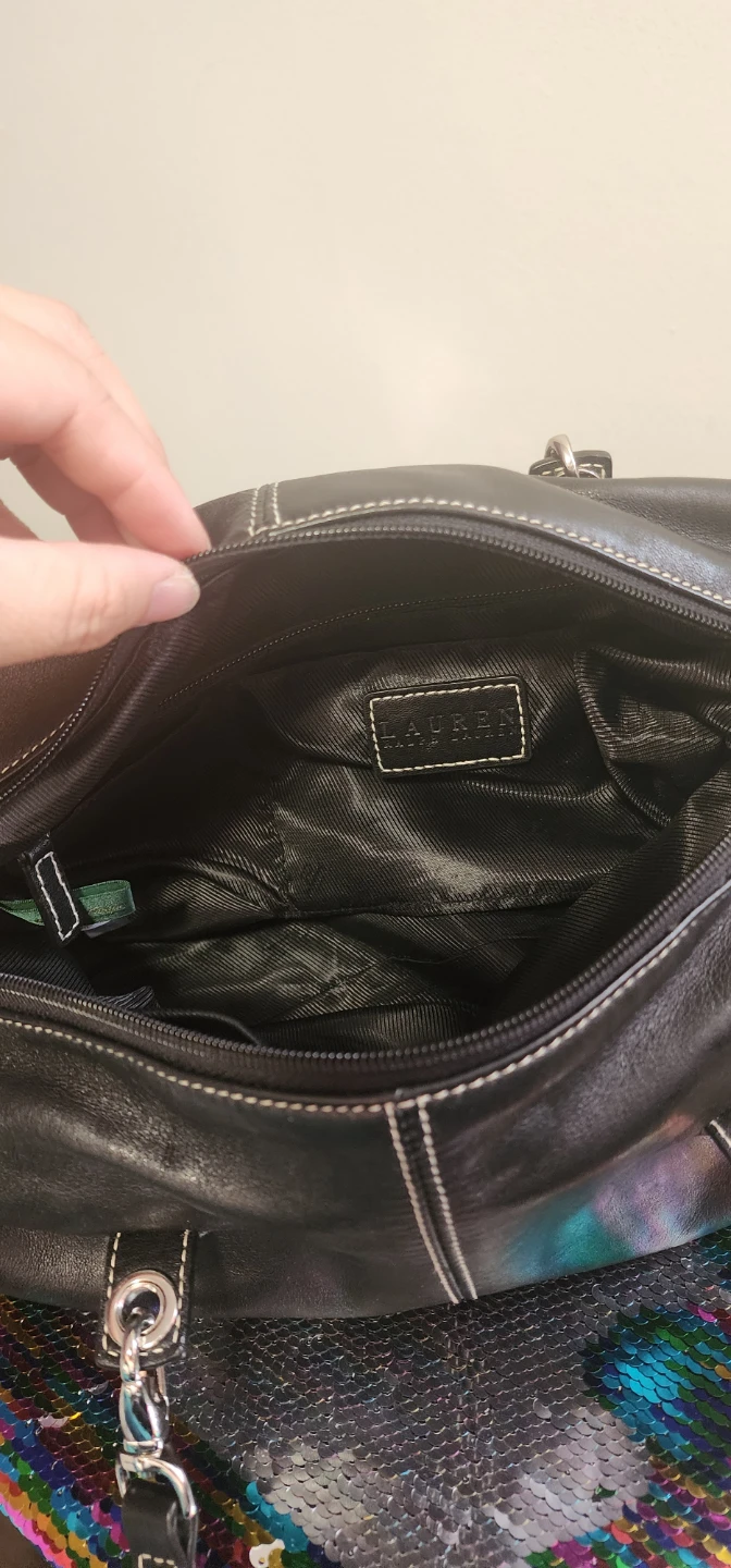 Lauren Ralph Lauren Black Leather Shoulder Bag - photo 2