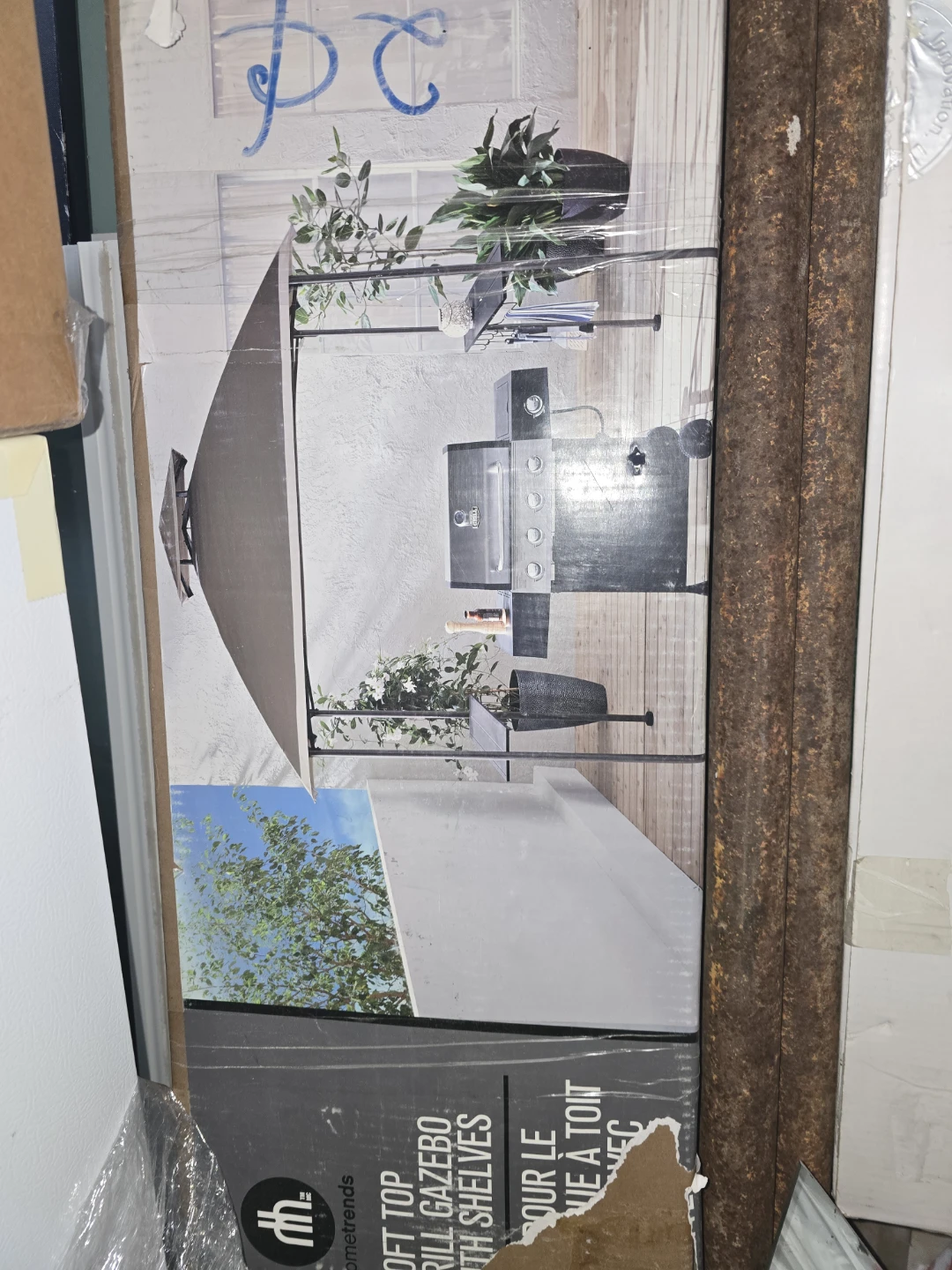 Hometrends Soft Top Grill Gazebo with Shelves
