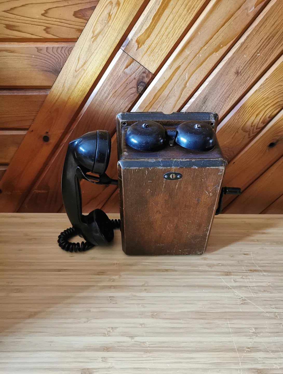 Northern Electric Antique Wall Telephone Wood Box Canada - photo 2