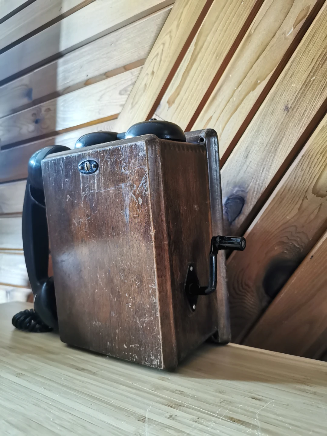 Northern Electric Antique Wall Telephone Wood Box Canada - photo 4