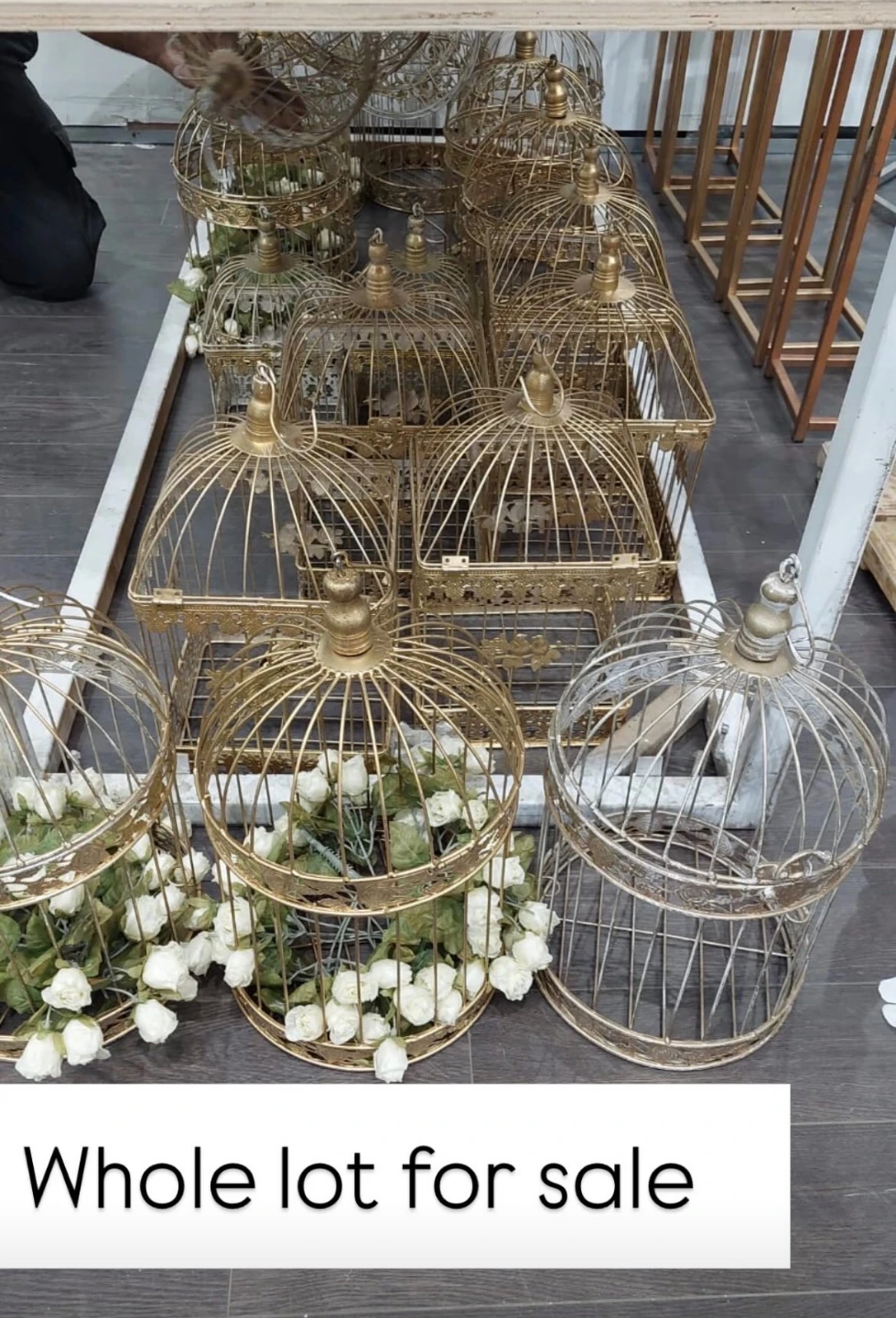 Wedding centerpieces Gold Decorative Bird cages