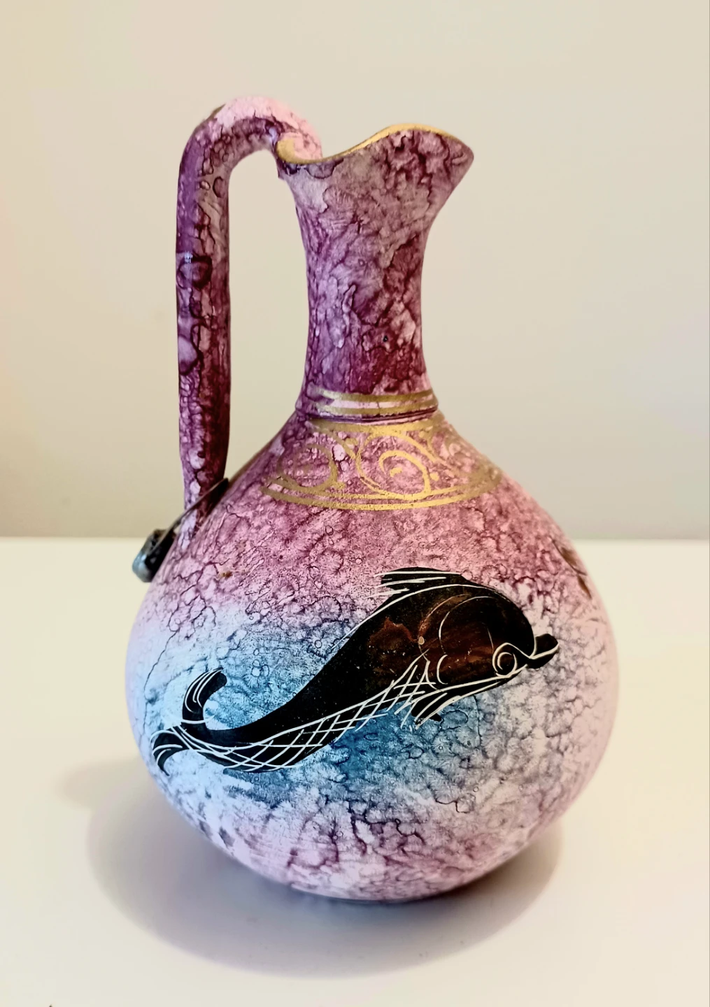 Greek Hand Crafted Pottery Pitcher - photo 2