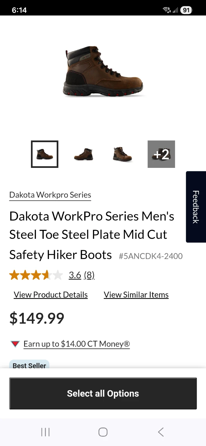 NEW Dakota WorkPro Men's size 11 Mid-Cut Safety Hiker Boots - photo 3