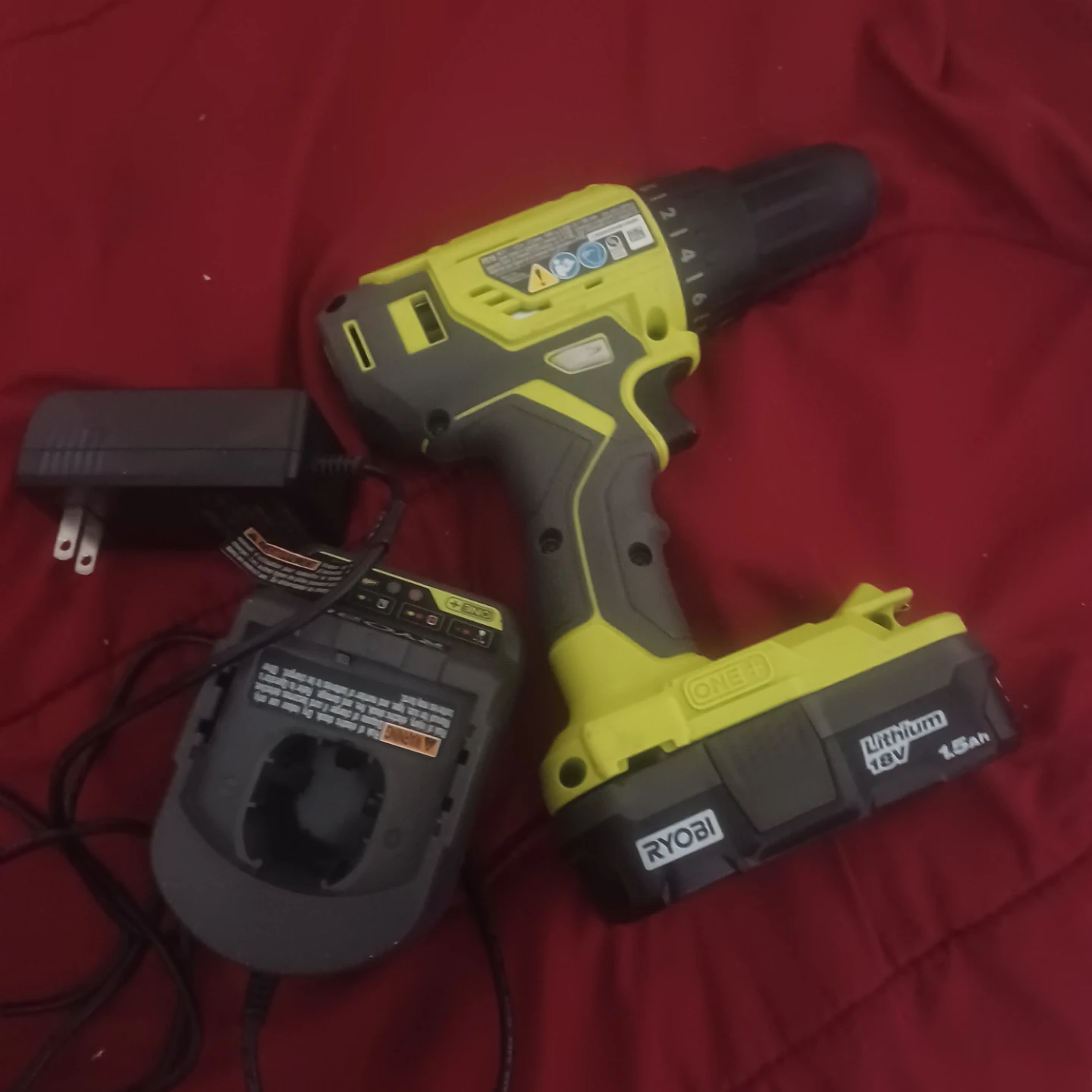 Ryobi 18V Lithium-Ion Cordless Drill with Charger