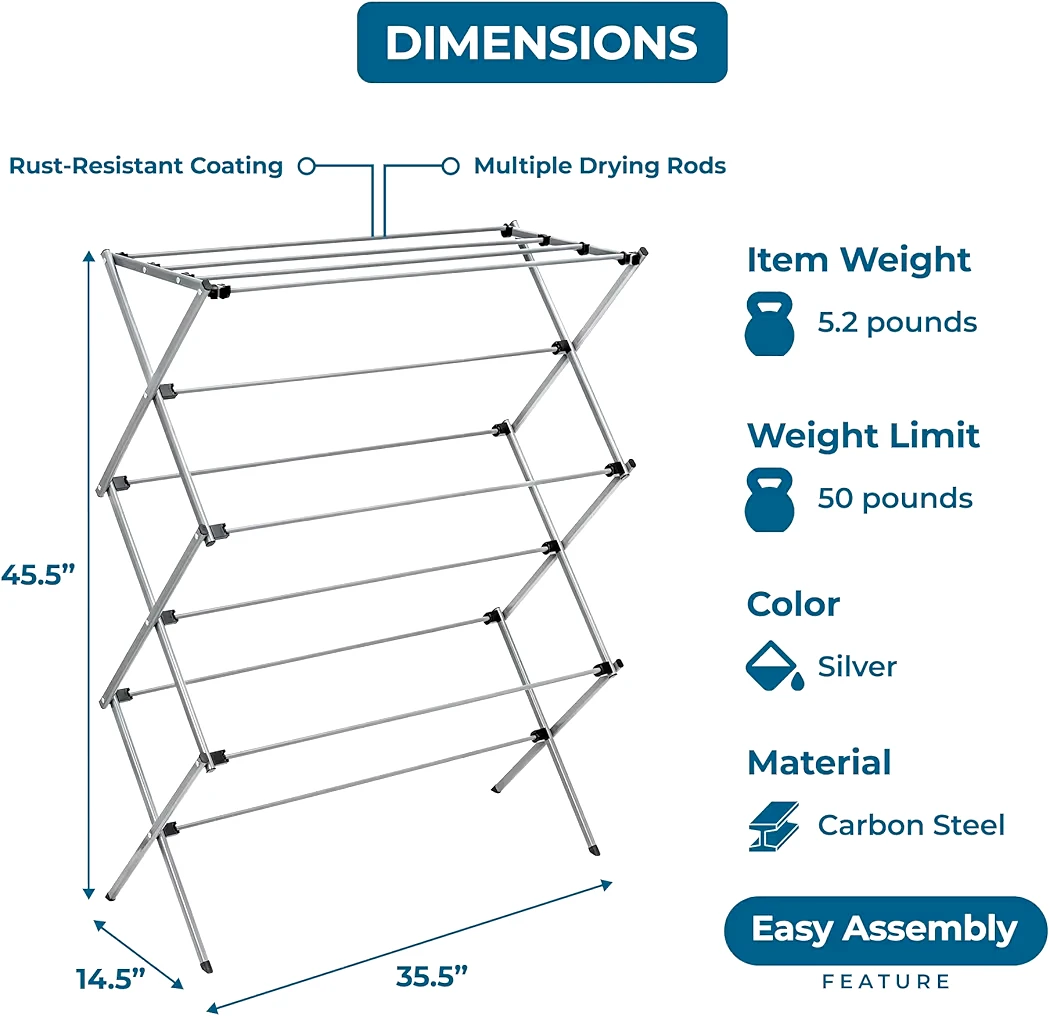 Collapsible clothes drying rack - photo 3