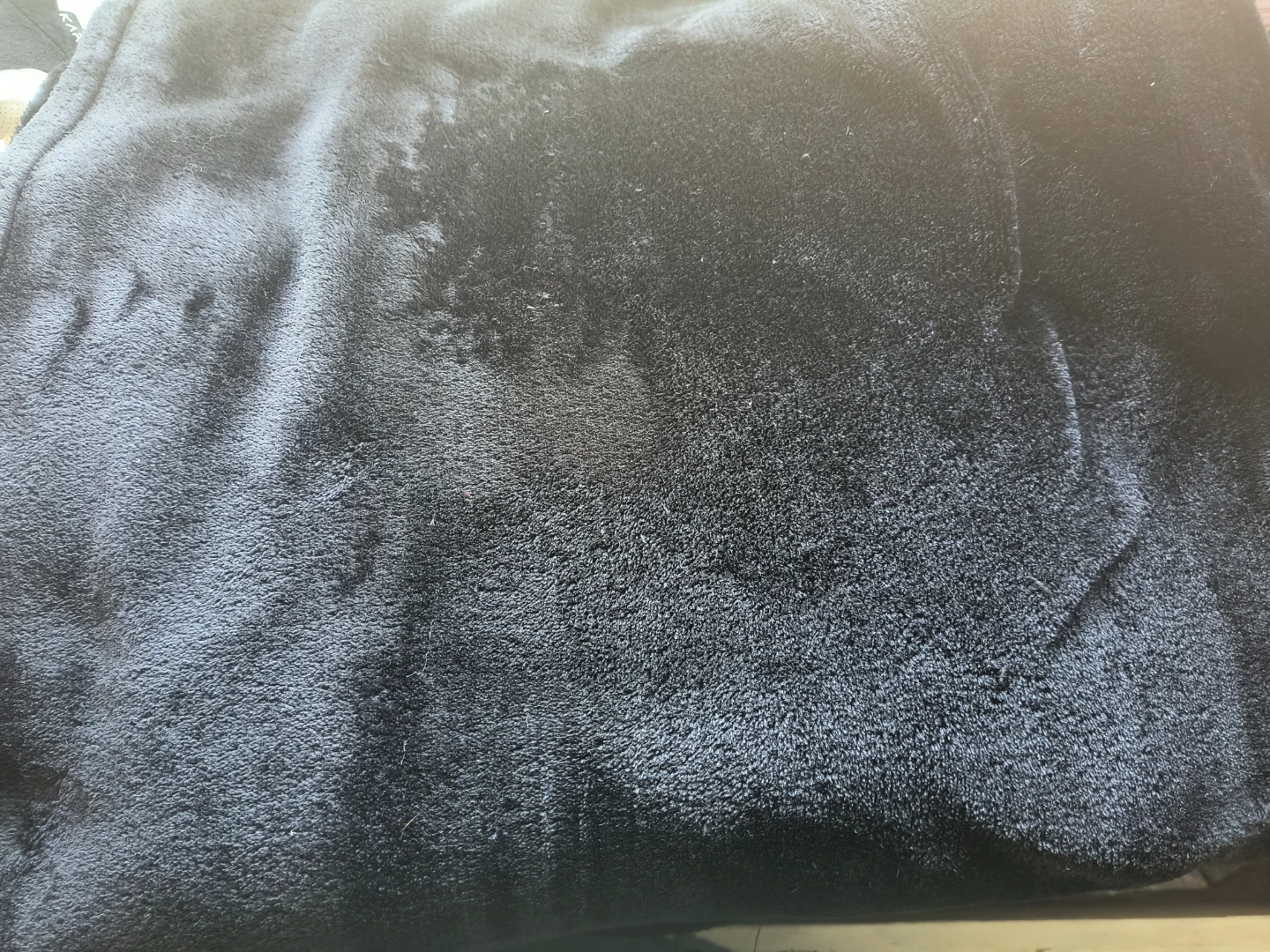 LARGE Black Plush Throw Blanket