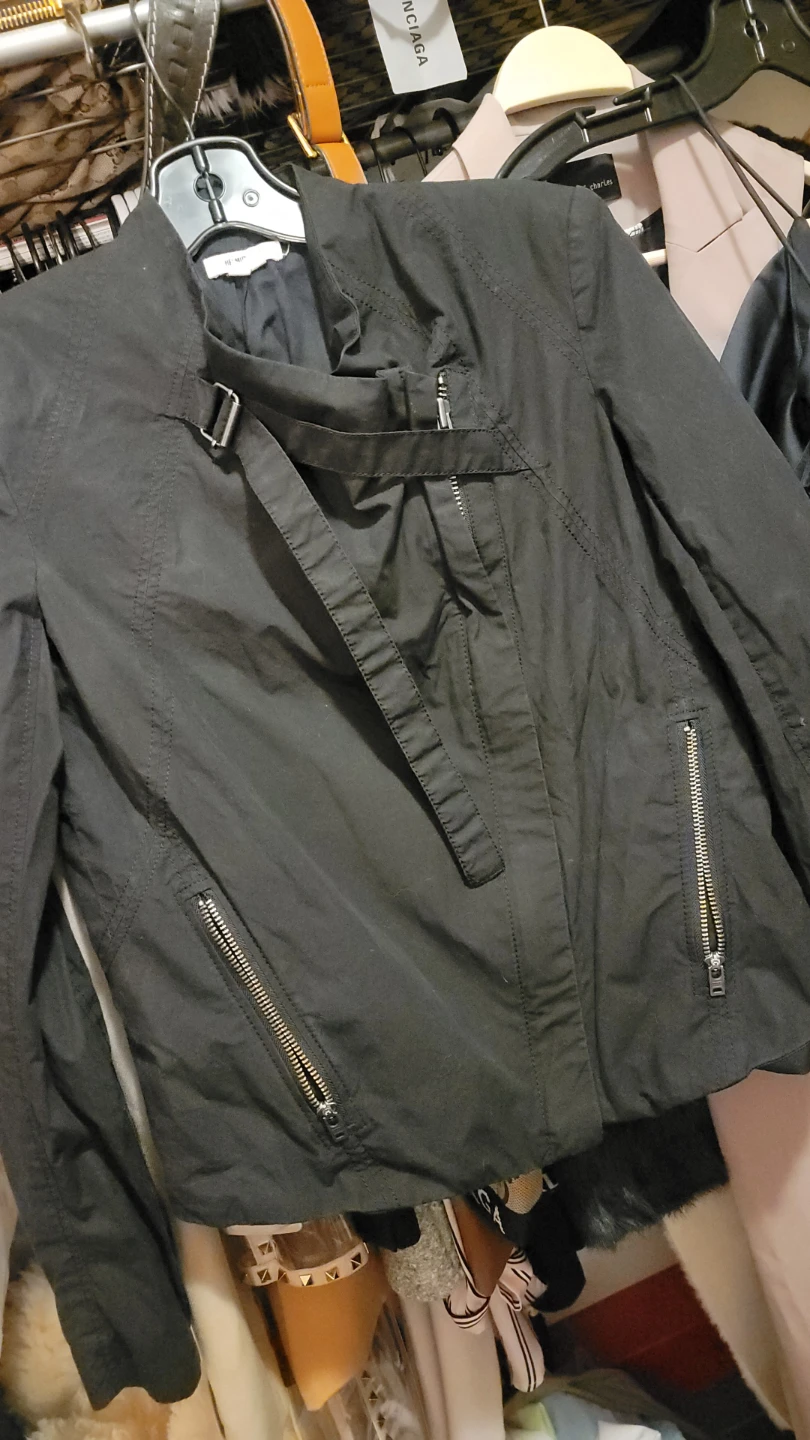 100% cotton black Helmut Lang jacket