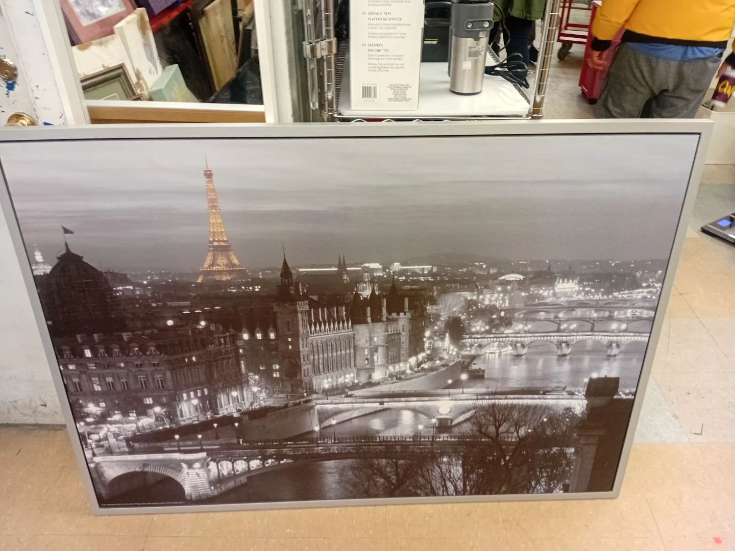 Framed Black and White Paris Cityscape Wall Art