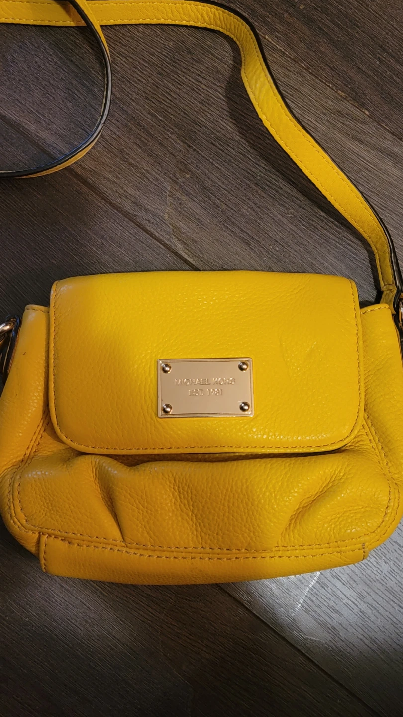 Michael Kors Yellow Leather Crossbody Bag
