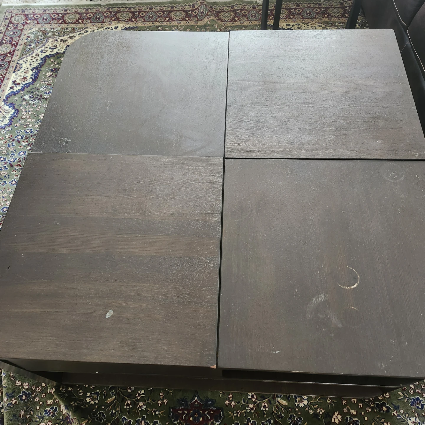 Dark Brown Lift-Top Coffee Table with Storage - photo 2