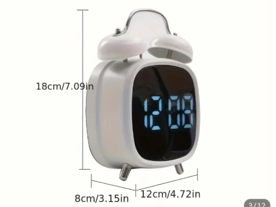White LED Alarm Clock - photo 4