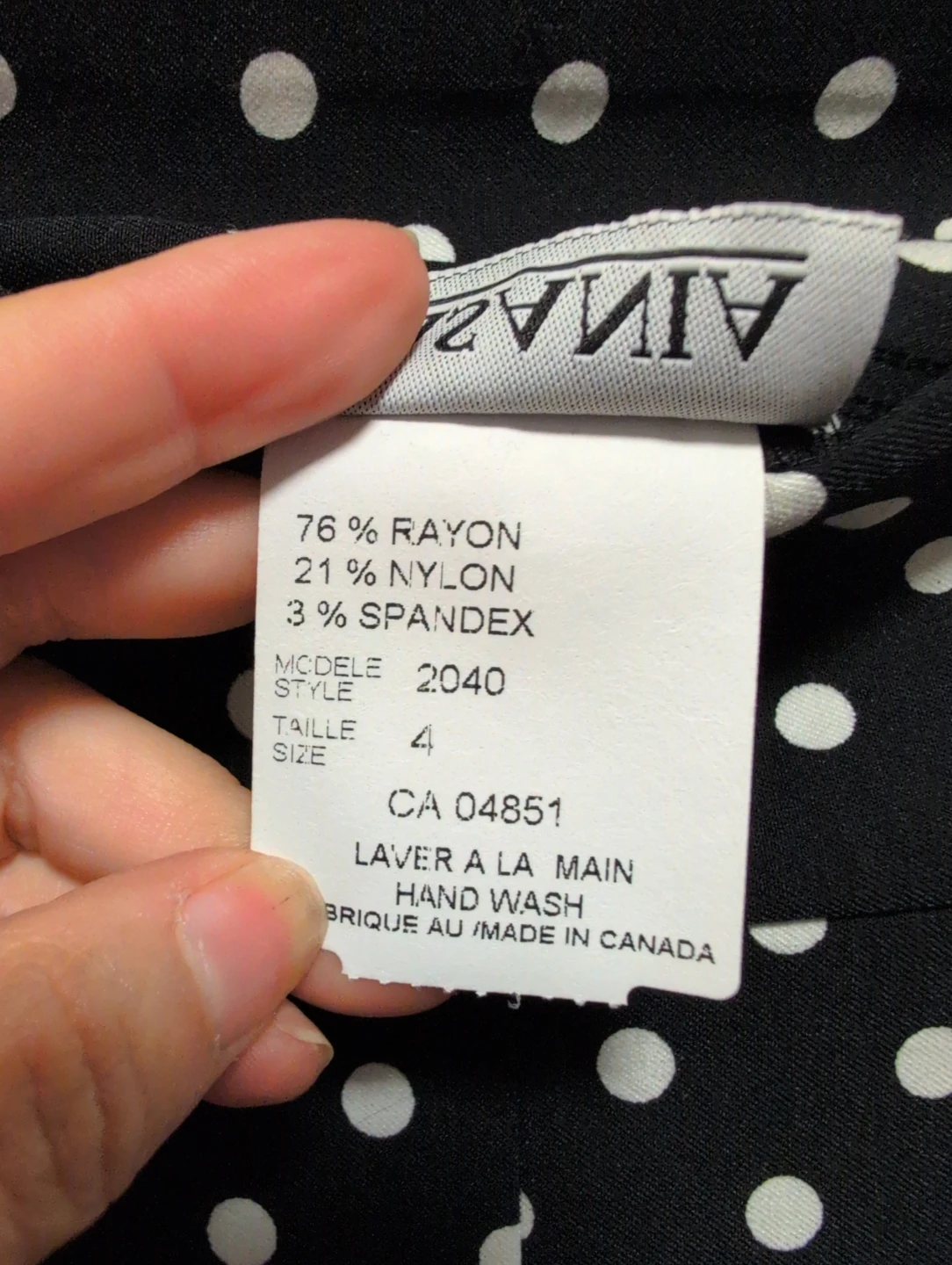 Lasania Polka Dot Pants Size 4 - photo 5