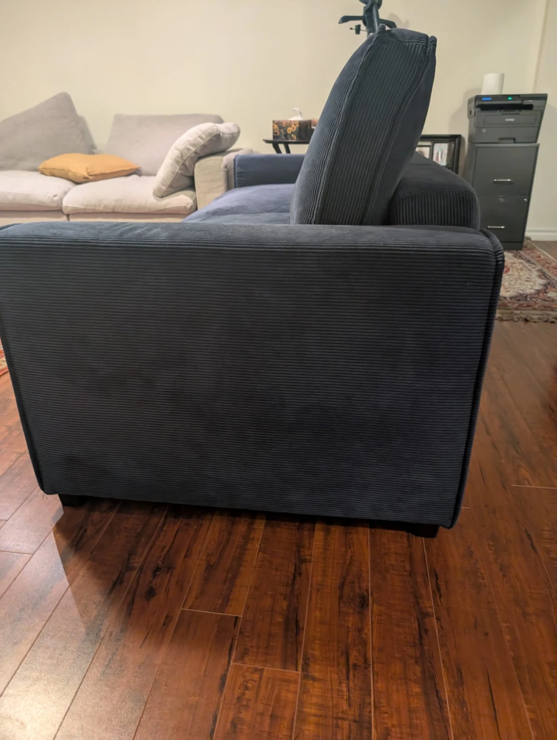 Dark Blue Corduroy Sofa- bed - photo 3