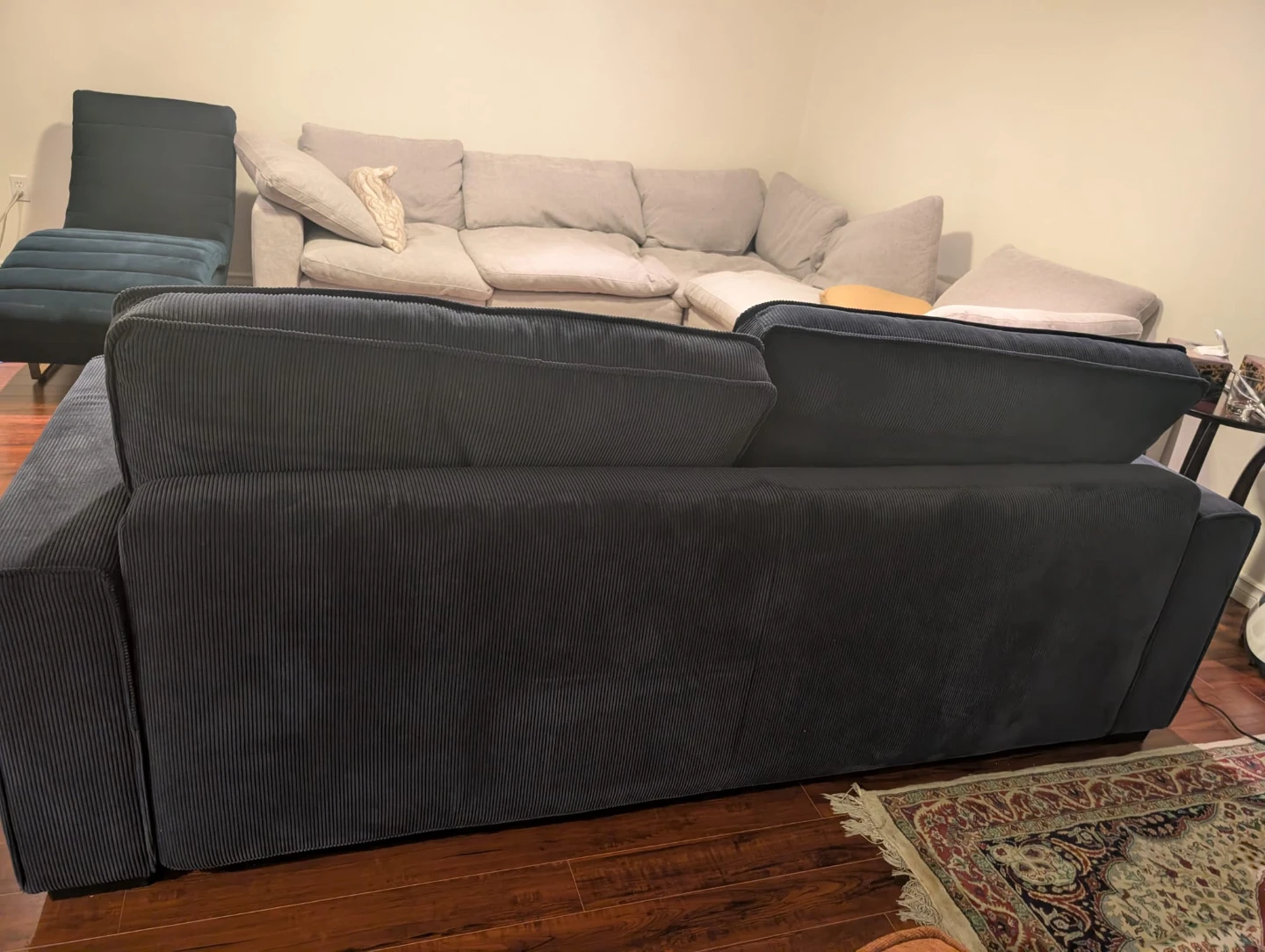 Dark Blue Corduroy Sofa- bed - photo 4