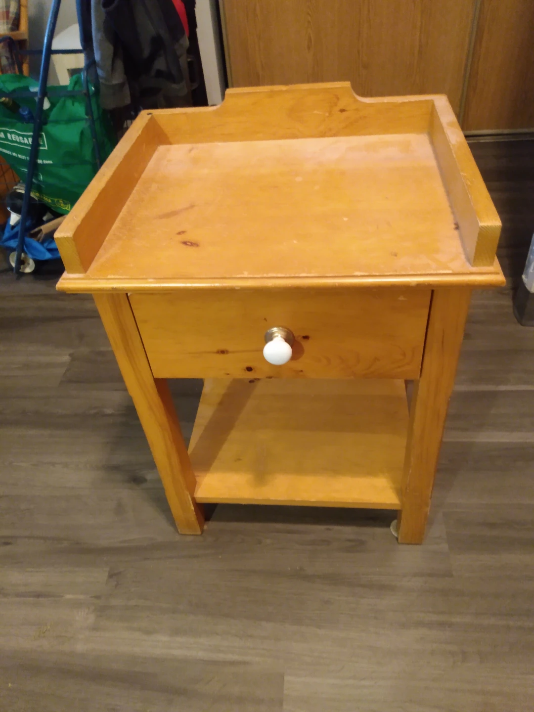 Wooden end Table with Drawer