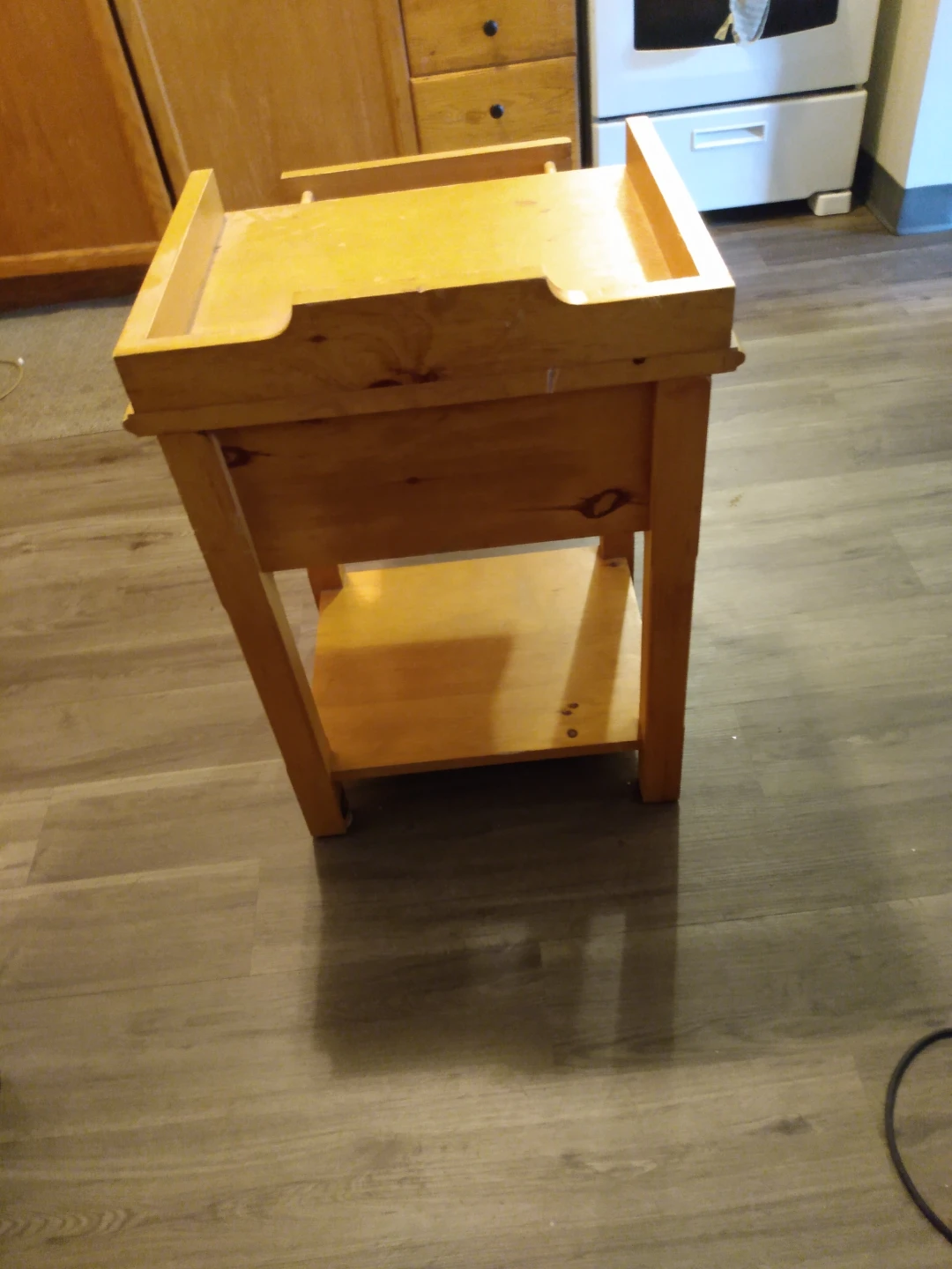 Wooden end Table with Drawer - photo 2