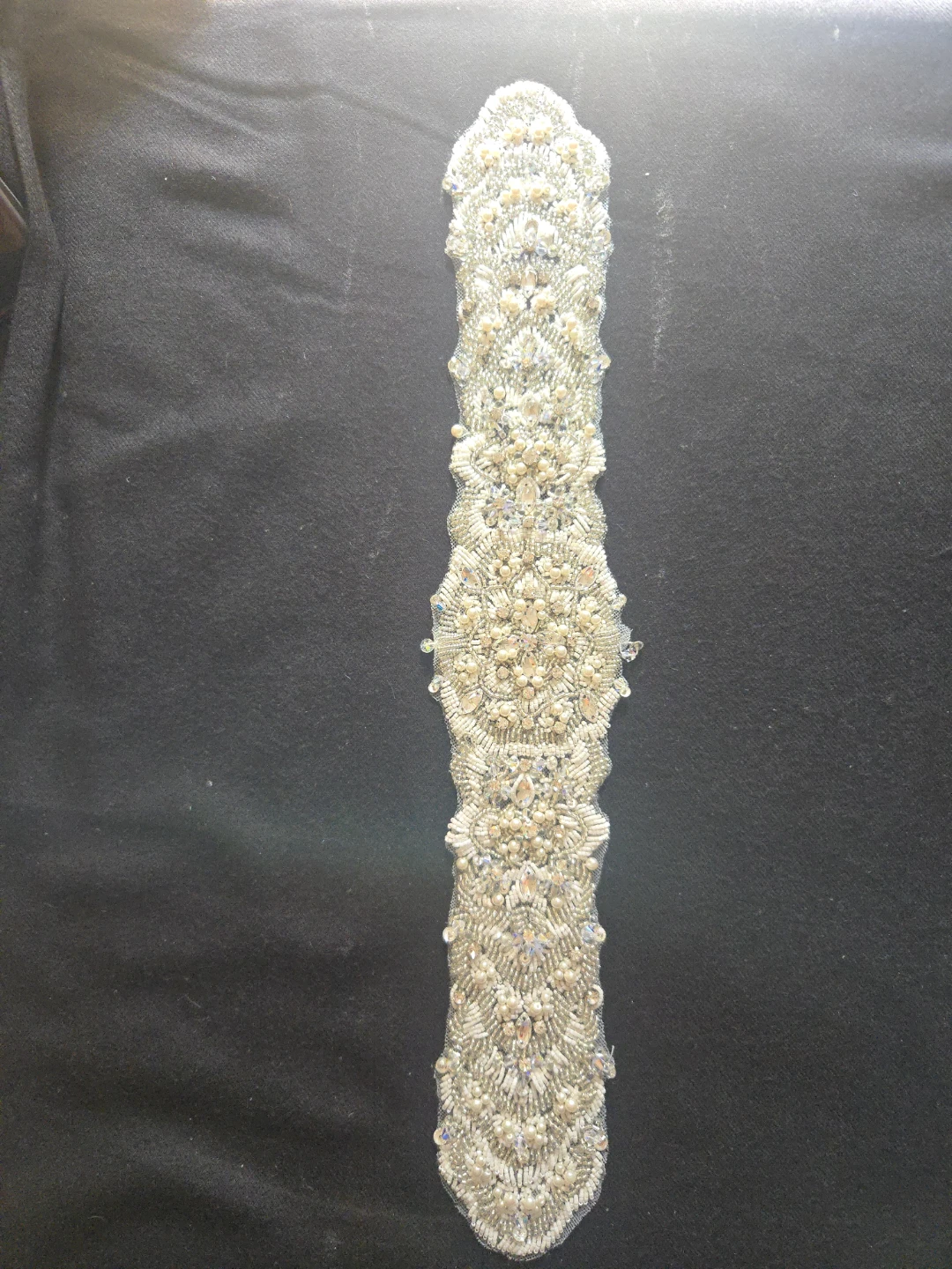 Embellished Trim with Pearls and Crystals