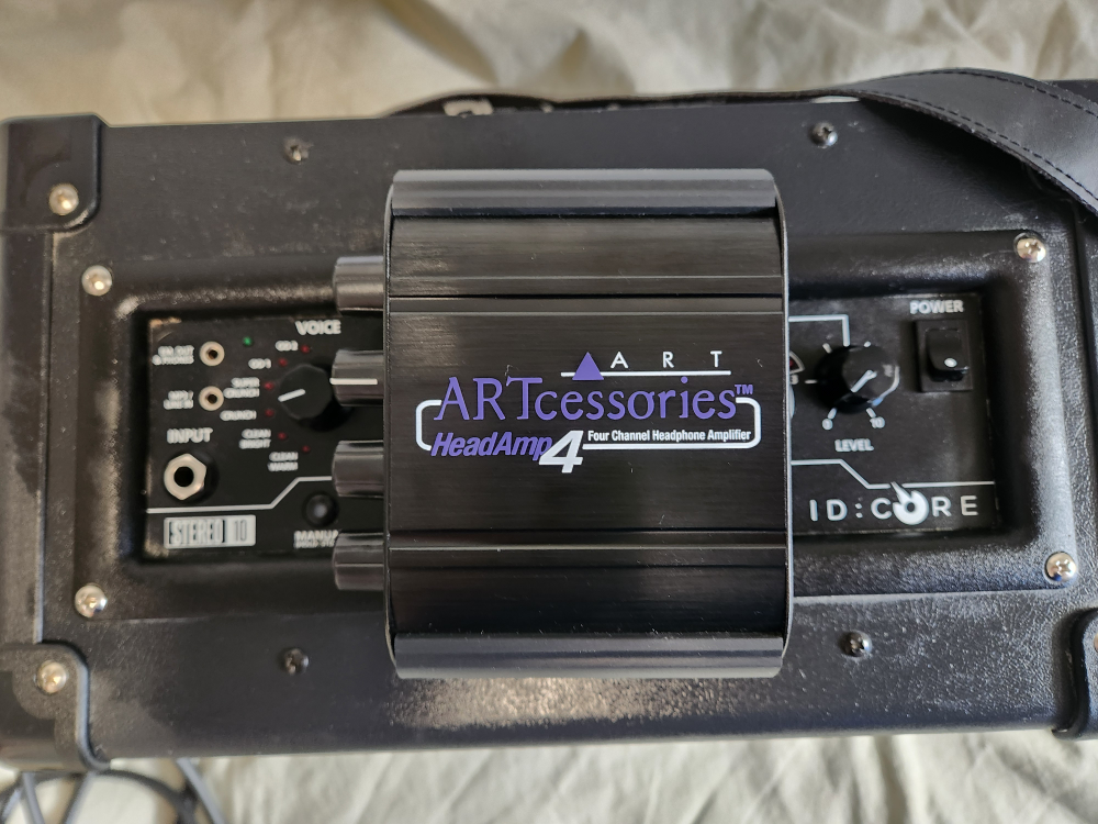 Blackstar Guitar Amp with a four channel headphone amplifier
