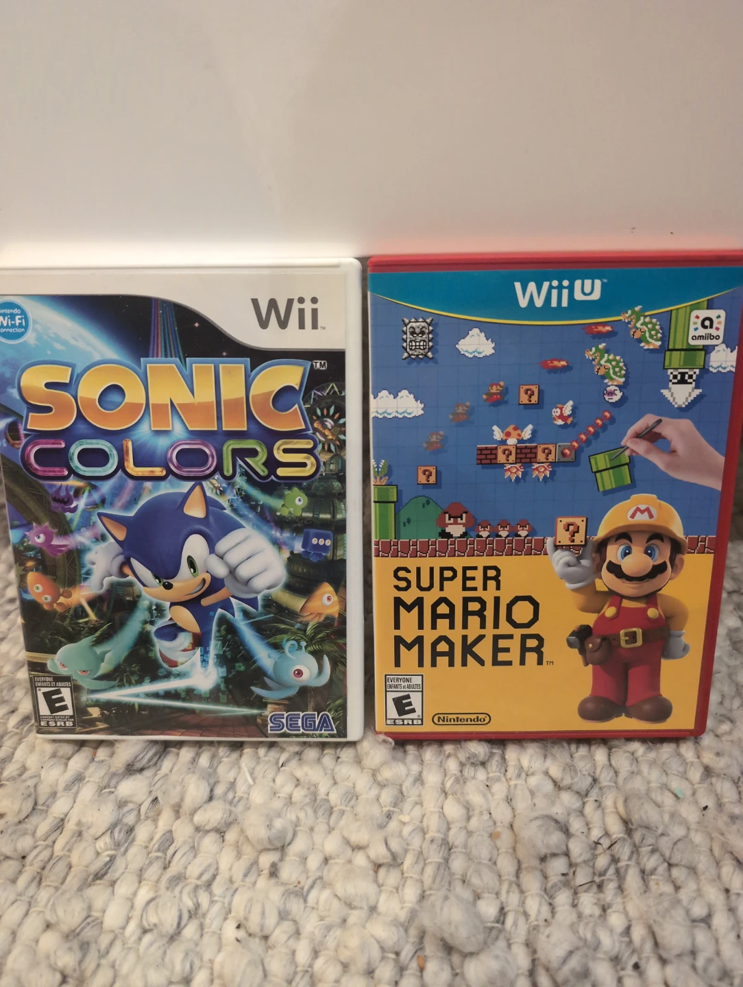 Wii Sonic Colors & Wii U Super Mario Maker Games