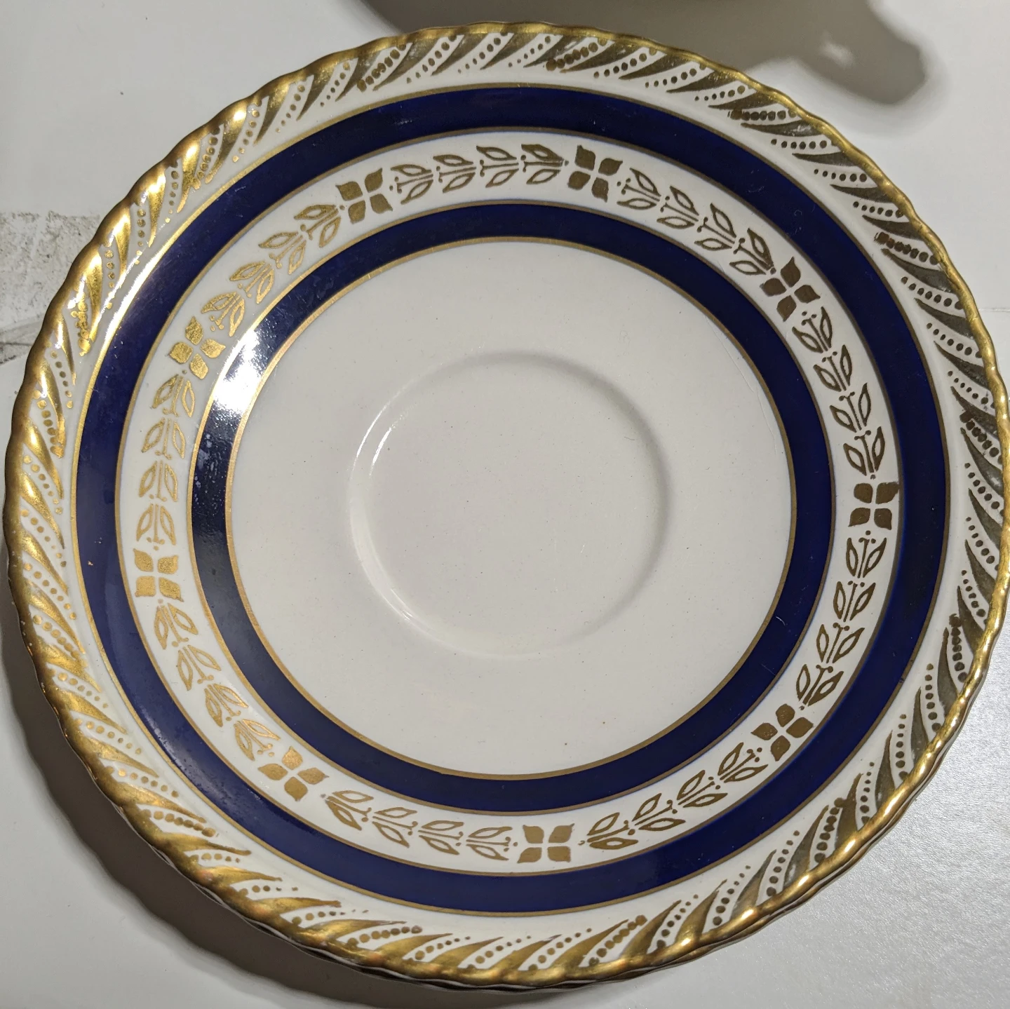 Vintage Dinnerware Set - Blue, Gold & White China - photo 3