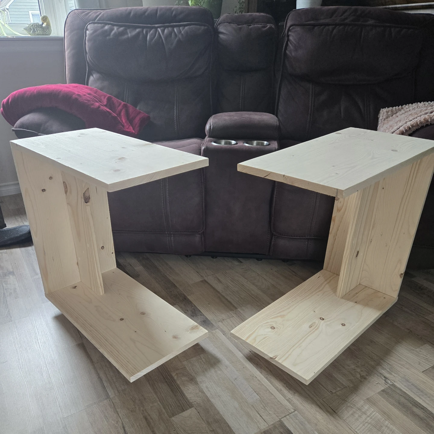 Pair of Pine C-Tables