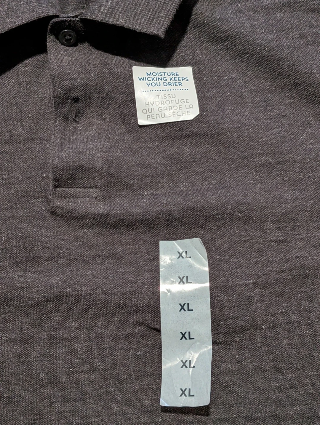 Men's XL Dark Gray Polo Shirt - photo 3