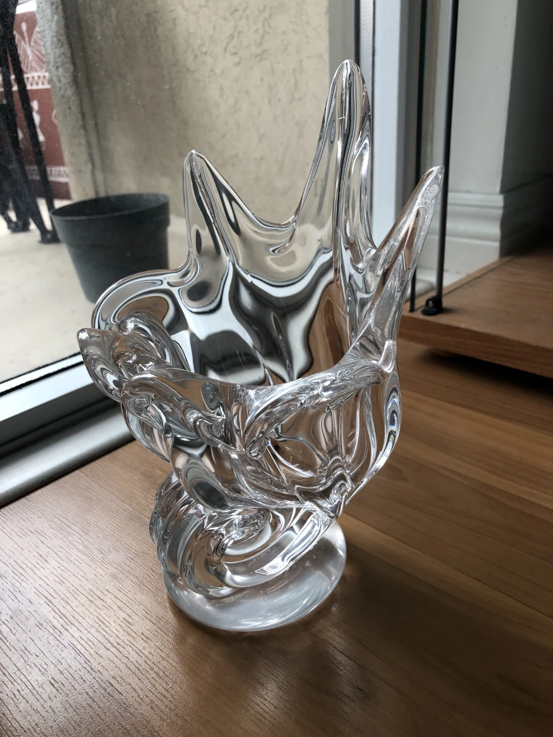 Clear Glass Decorative Vase