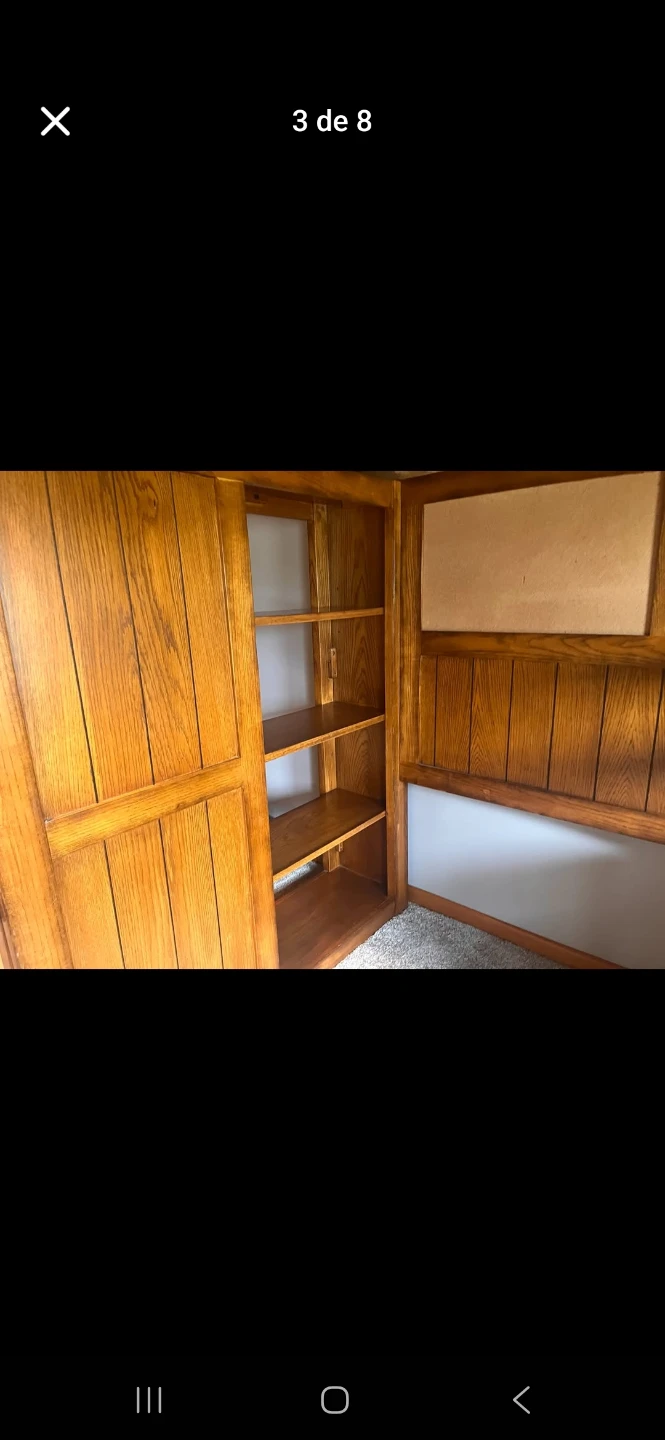 Wooden Twin Loft Bed with Desk and Drawers$200 - photo 3